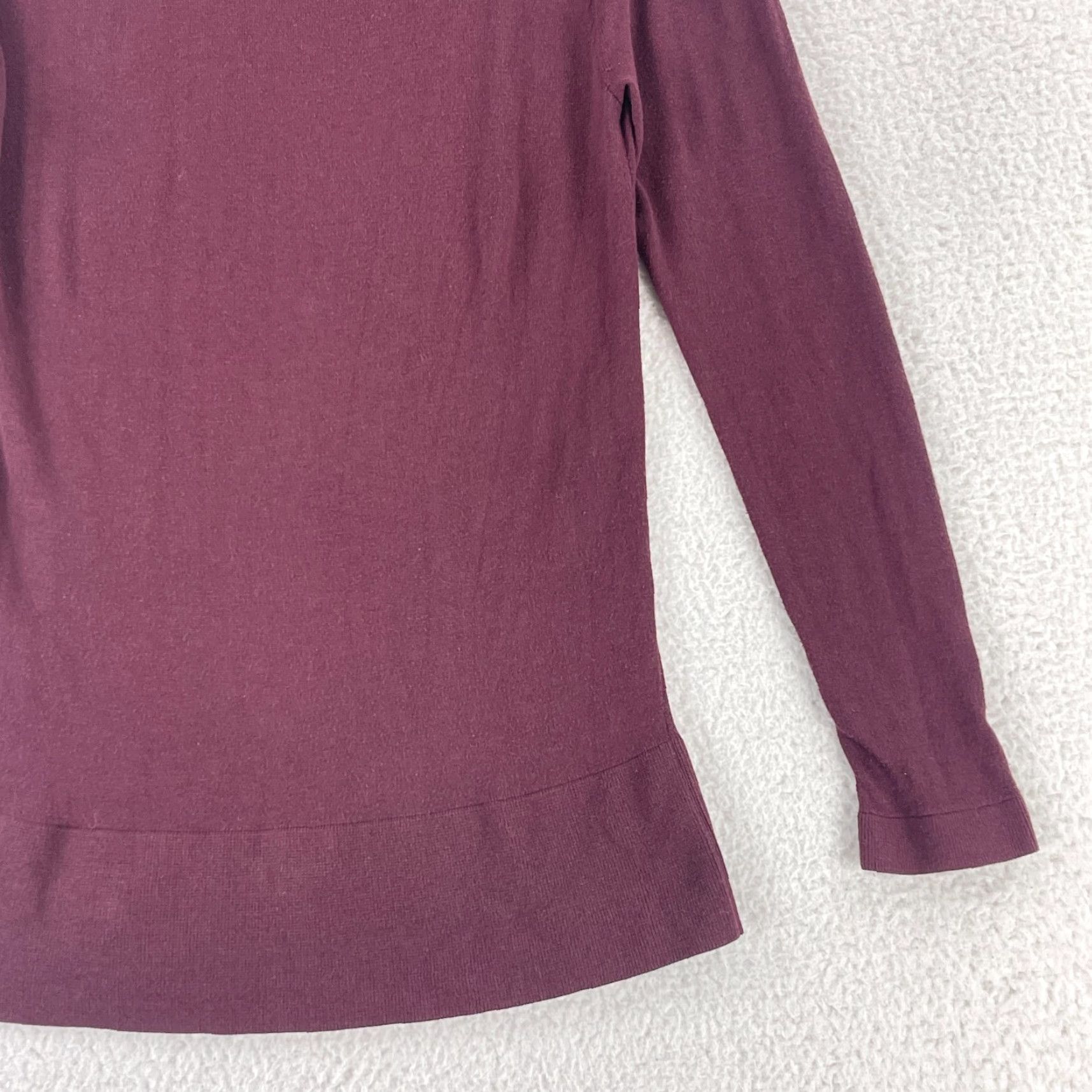 Vintage Peruvian Connection Burgundy Turtle Neck Shirt Womens Small Long Sleeve Cotton Size S / US 4 / IT 40 - 4 Thumbnail