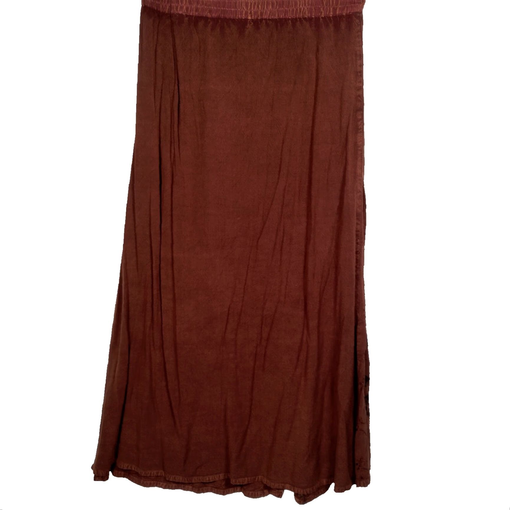 Vintage Speed Limit MPH Skirt Maxi Brown Small Embroidered Boho Hippie Fairy Whimsical BOHEMIAN Womens Size 28" / US 6 / IT 42 - 2 Thumbnail