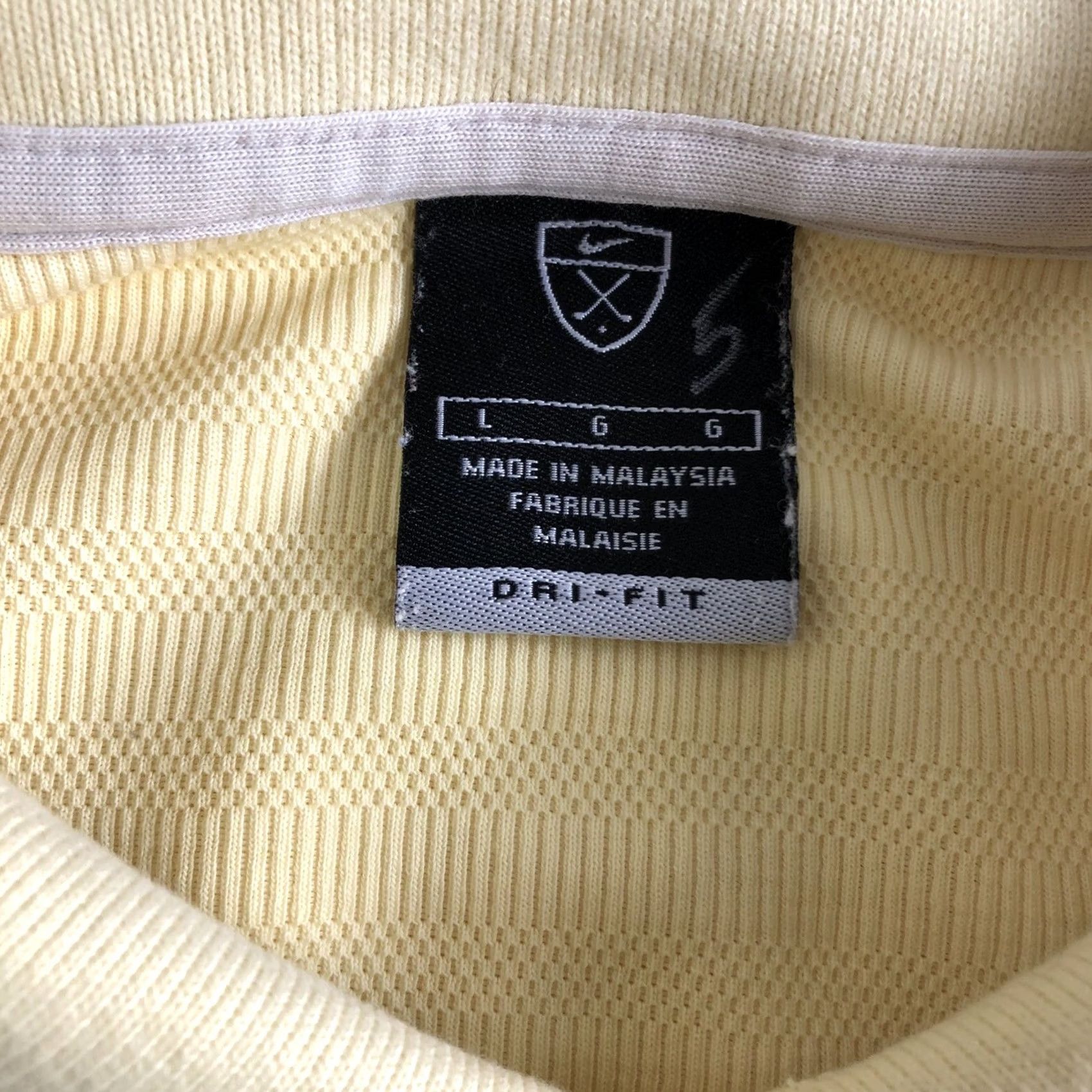 Nike Nike Golf Polo Shirt Men's DRI-FIT Yellow Short Sleeve Polyester Size Large Size US L / EU 52-54 / 3 - 6 Thumbnail