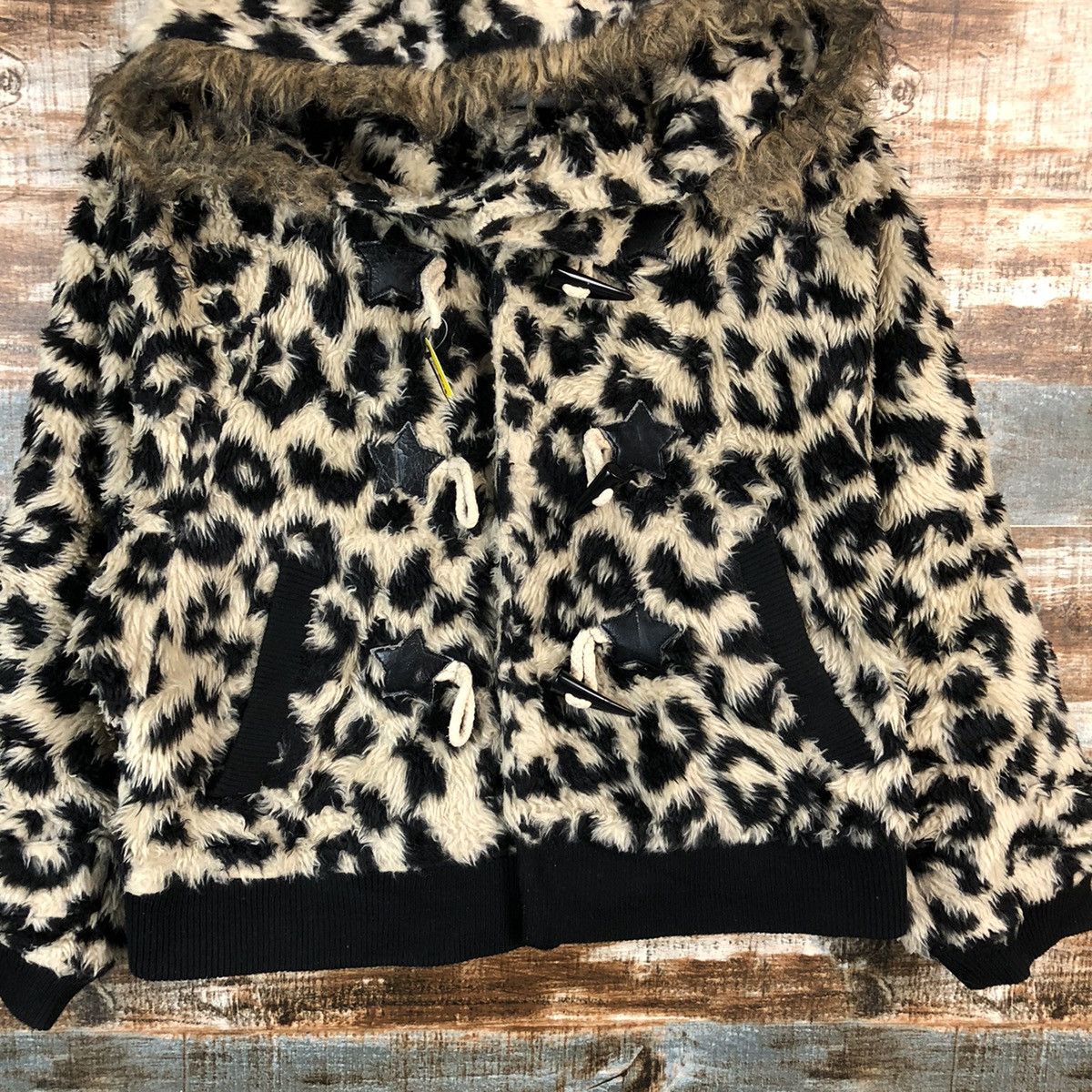 Japanese Brand World Wide Love Leopard cheetah tiger design Hoodie #A2254 Size S / US 4 / IT 40 - 6 Thumbnail