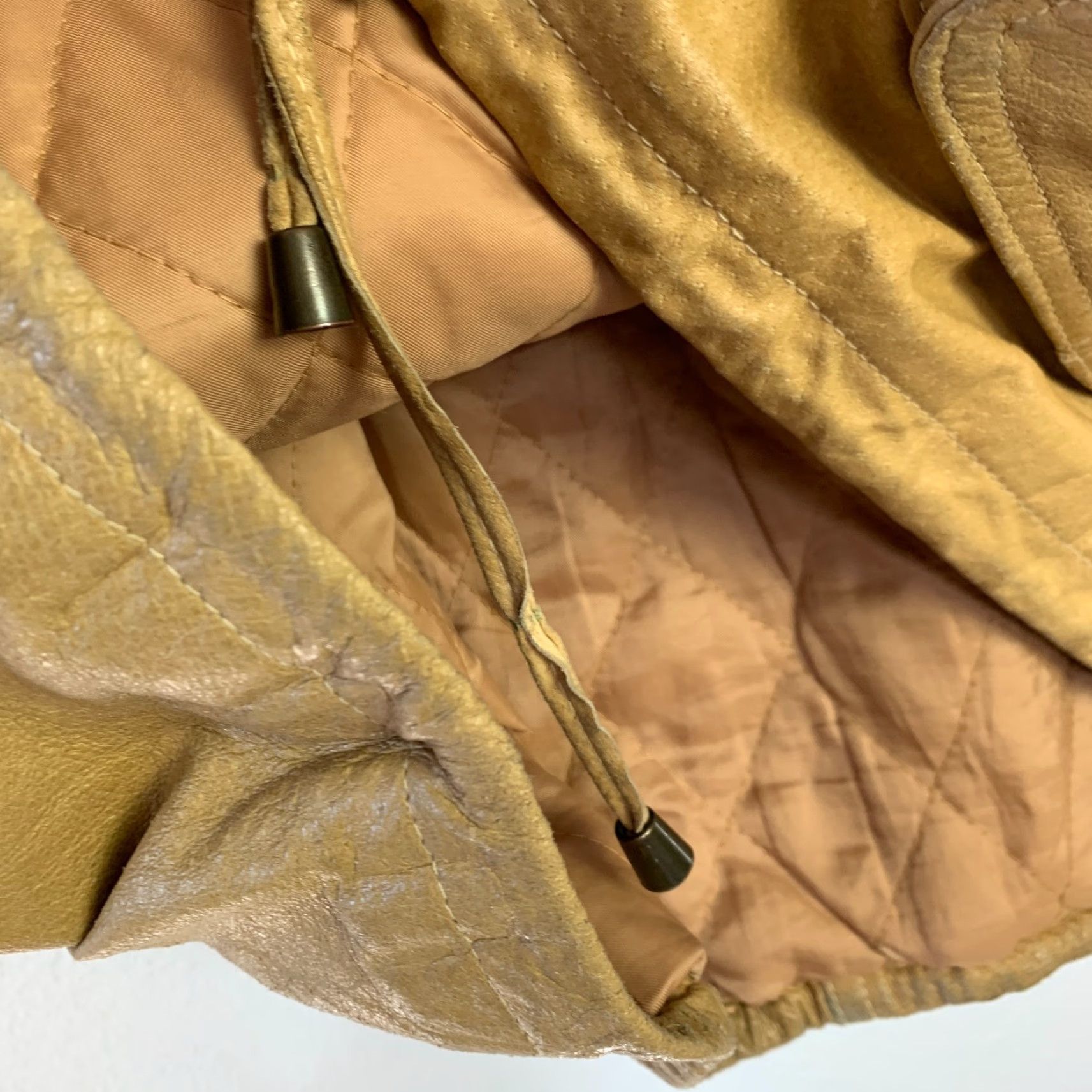 Vintage VINTAGE Arizona Leather Parka Drawstring Waist Fur Hood Jacket Large 1990s Brown Rockabilly Mens Womens Men Womens? Size US L / EU 52-54 / 3 - 6 Thumbnail
