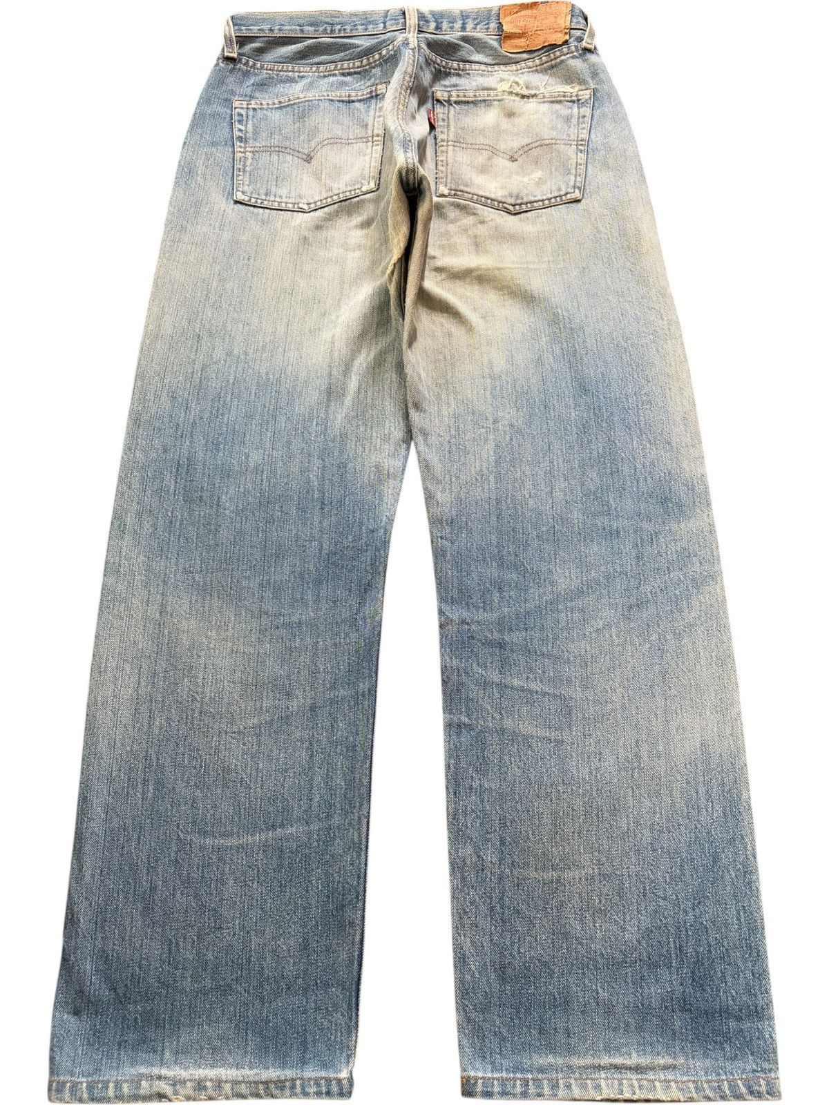 Levi's Vintage 90s Levis 501 Big E Selvedge Distress Baggy Jeans Size US 32 / EU 48 - 2 Thumbnail