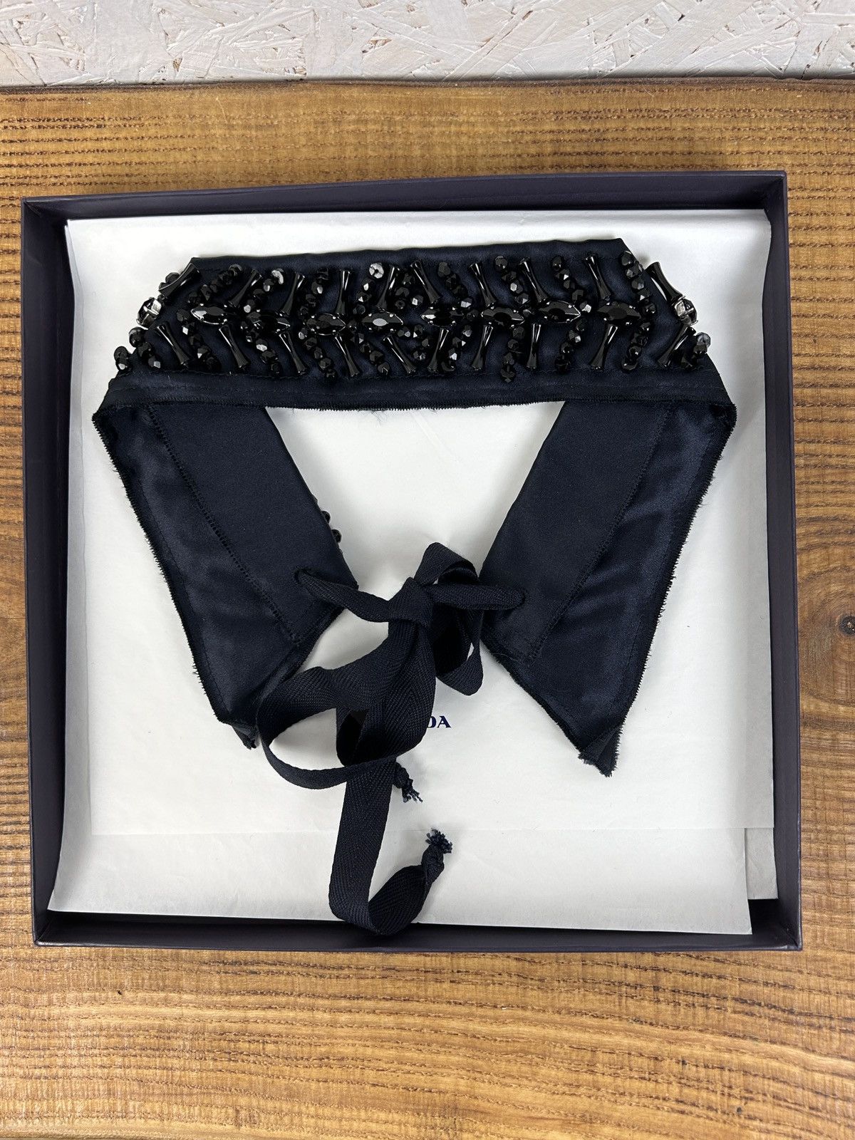Prada Prada Cute Beaded Silk Collar Size ONE SIZE - 6 Thumbnail