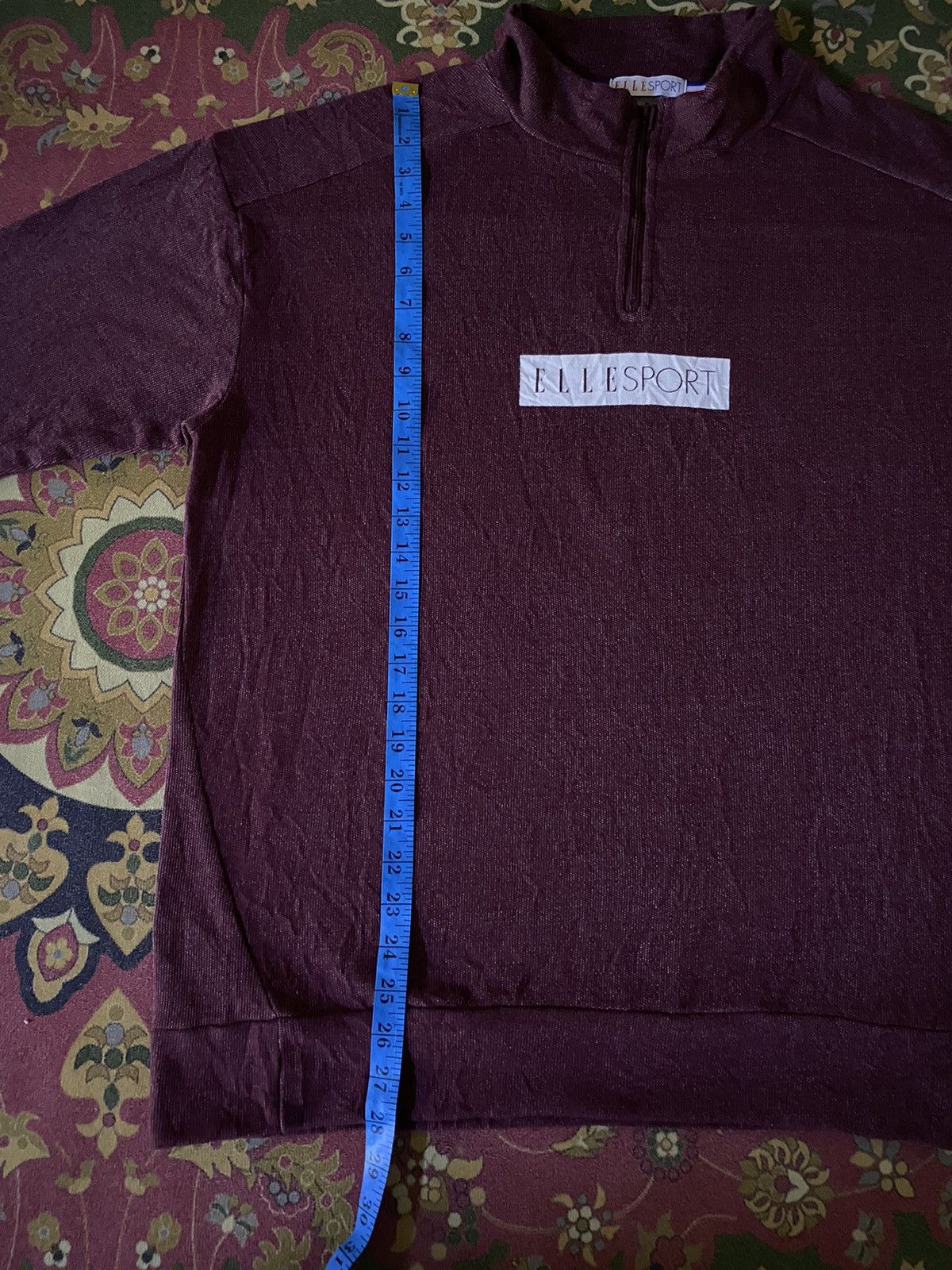 Japanese Brand × Vintage ELLE SPORT Half Zipper Sweatshirt Size US L / EU 52-54 / 3 - 12 Thumbnail