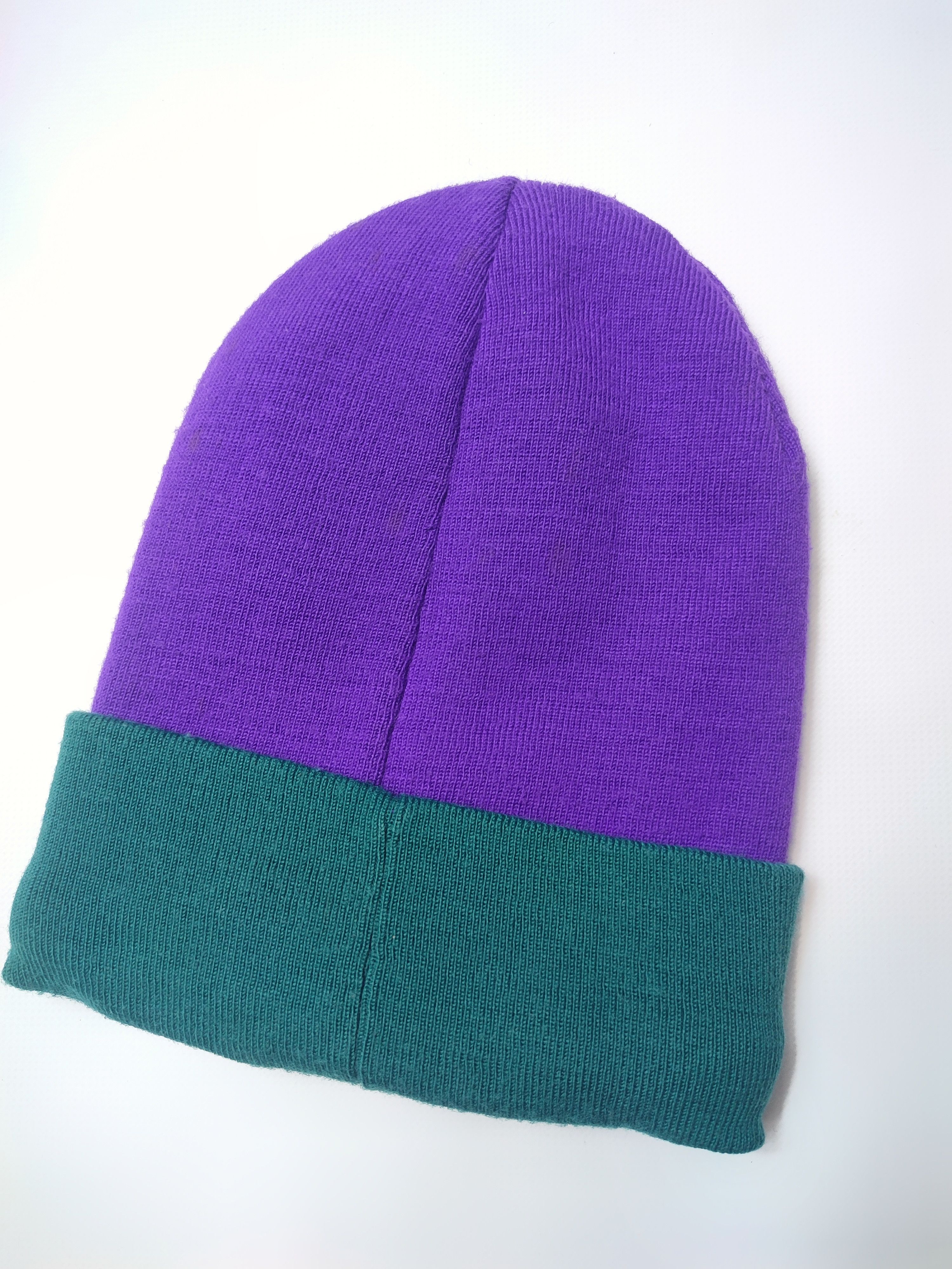 Vintage Charlton Athletic Purple Green Cuff Knit Beanie Vintage Size ONE SIZE - 4 Thumbnail