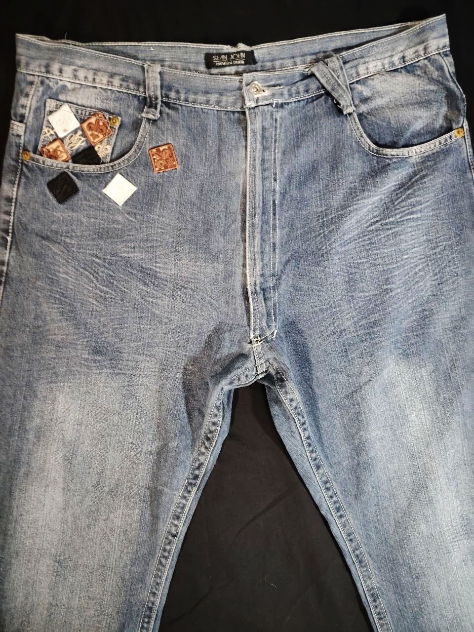 Sean John Sean John Y2K Baggy Patchwork Denim Jeans Size US 41 - 5 Thumbnail