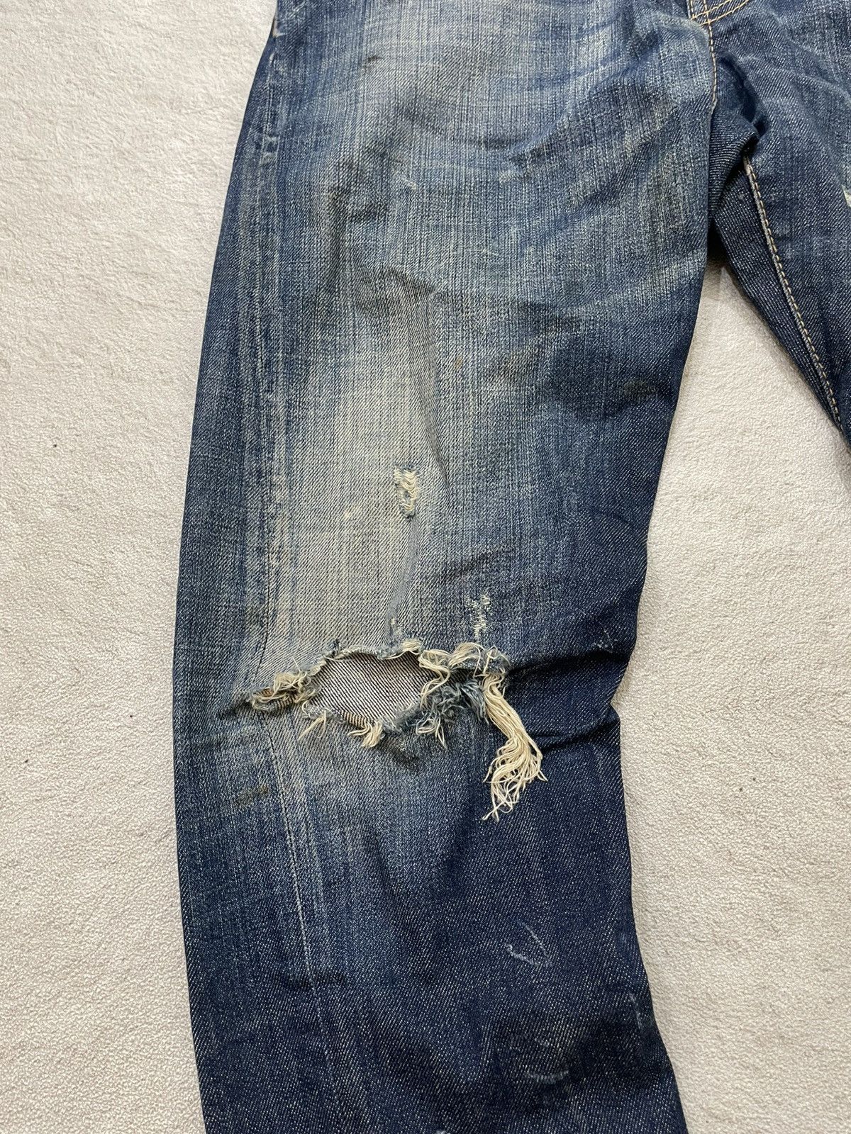 Japanese Brand 2000s Dsquared Mudwash Denim Ripped Jeans Distressed Y2K If6 Size US 34 / EU 50 - 3 Thumbnail