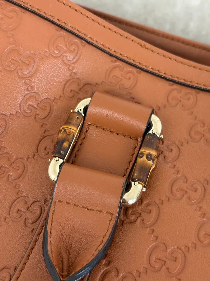 Gucci Gucci Light Camel Brown Leather Monogram Bag Size ONE SIZE - 11 Thumbnail