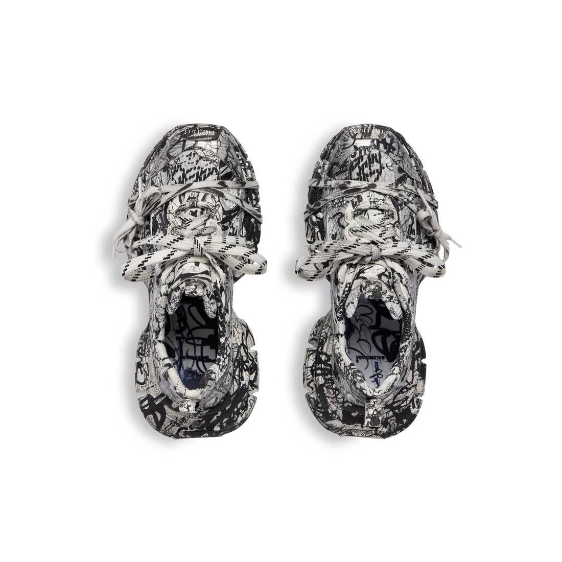 Balenciaga o1la1rc1a0925 3XL Extreme Graffiti Sneakers in Black/White Size US 6 / IT 36 - 5 Thumbnail