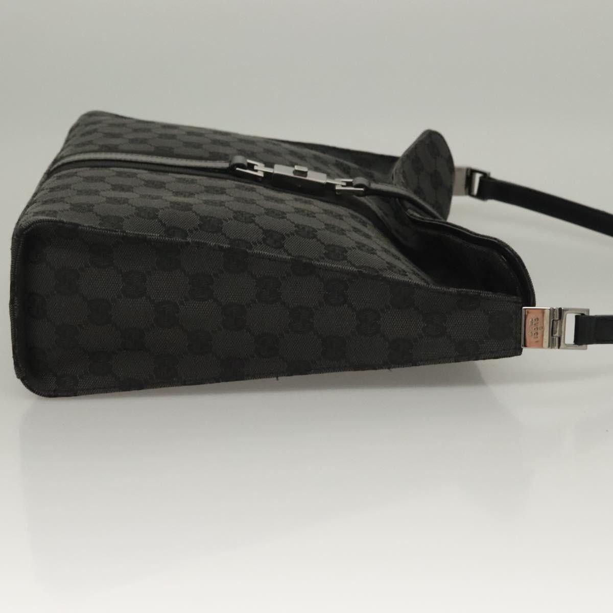 Gucci GUCCI GG Canvas Jackie Shoulder Bag Black Silver 001 3355 Size ONE SIZE - 4 Thumbnail