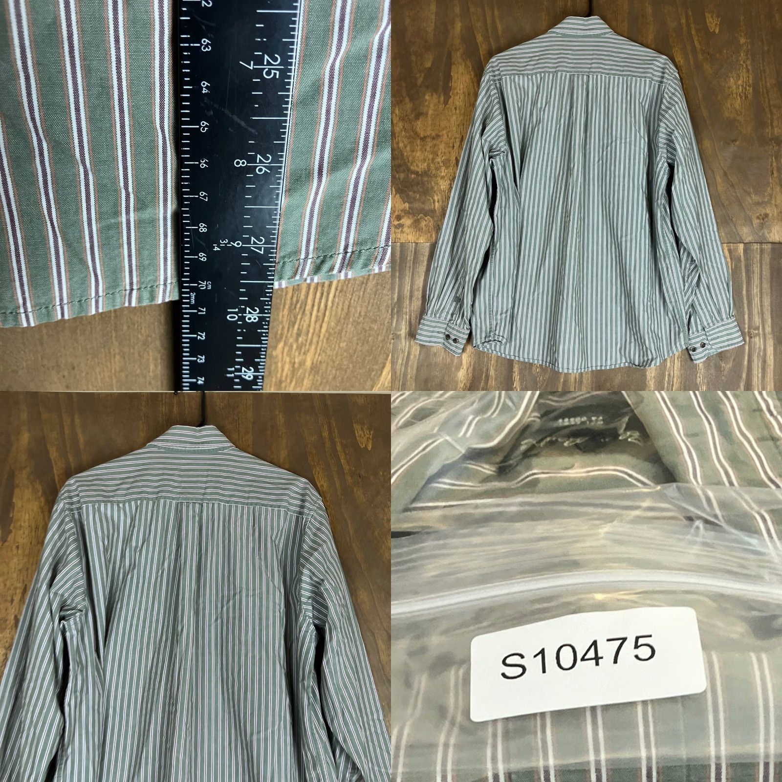 Eddie Bauer Eddie Bauer Mens Shirt Green Multi Striped Button Down Long Sleeve 100% Cotton L Size US L / EU 52-54 / 3 - 8 Thumbnail