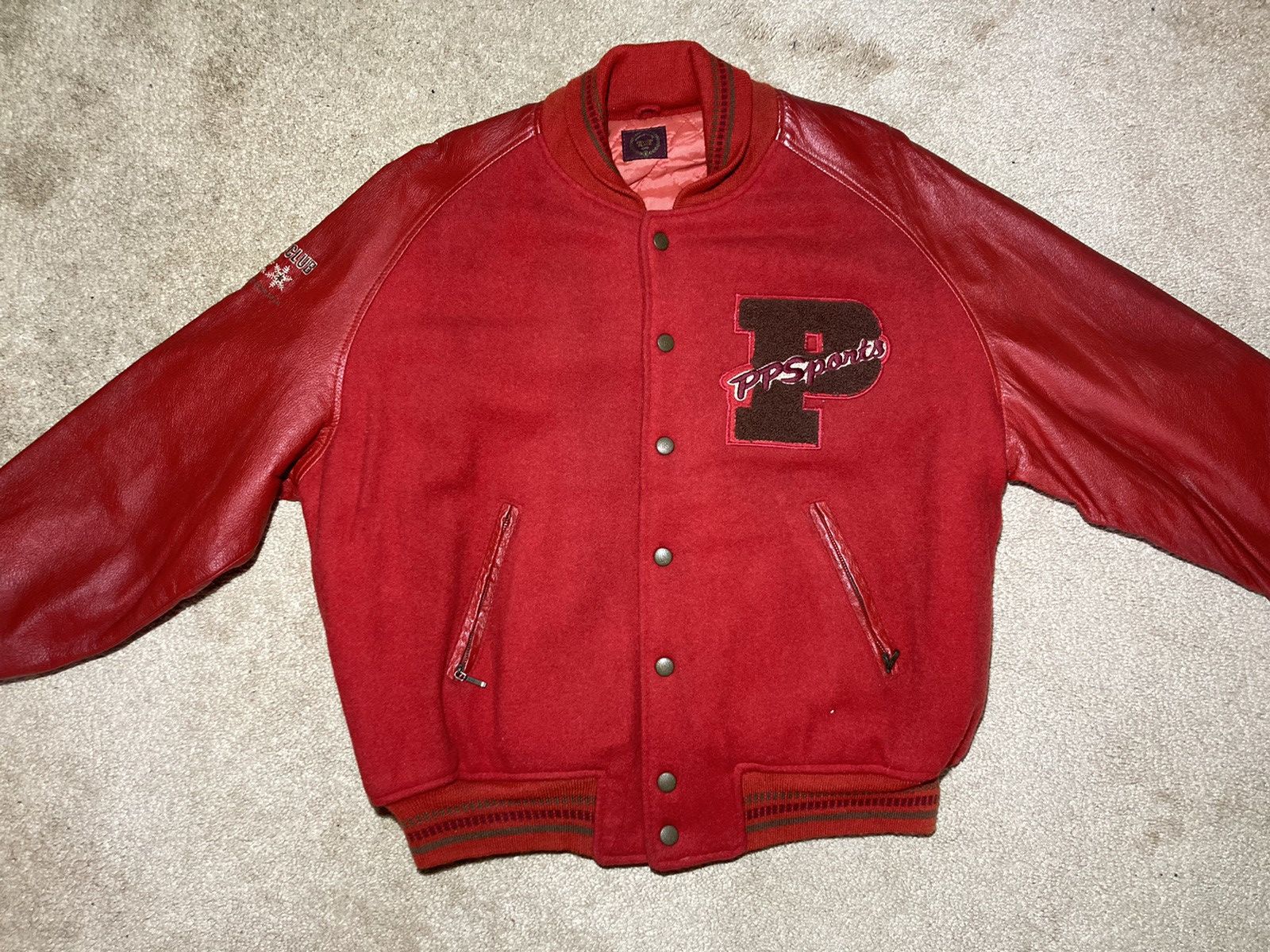 Japanese Brand 1989 PPFM Sports Varsity Leather Jacket Peyton Place 80s 90s Size US S / EU 44-46 / 1 - 2 Thumbnail