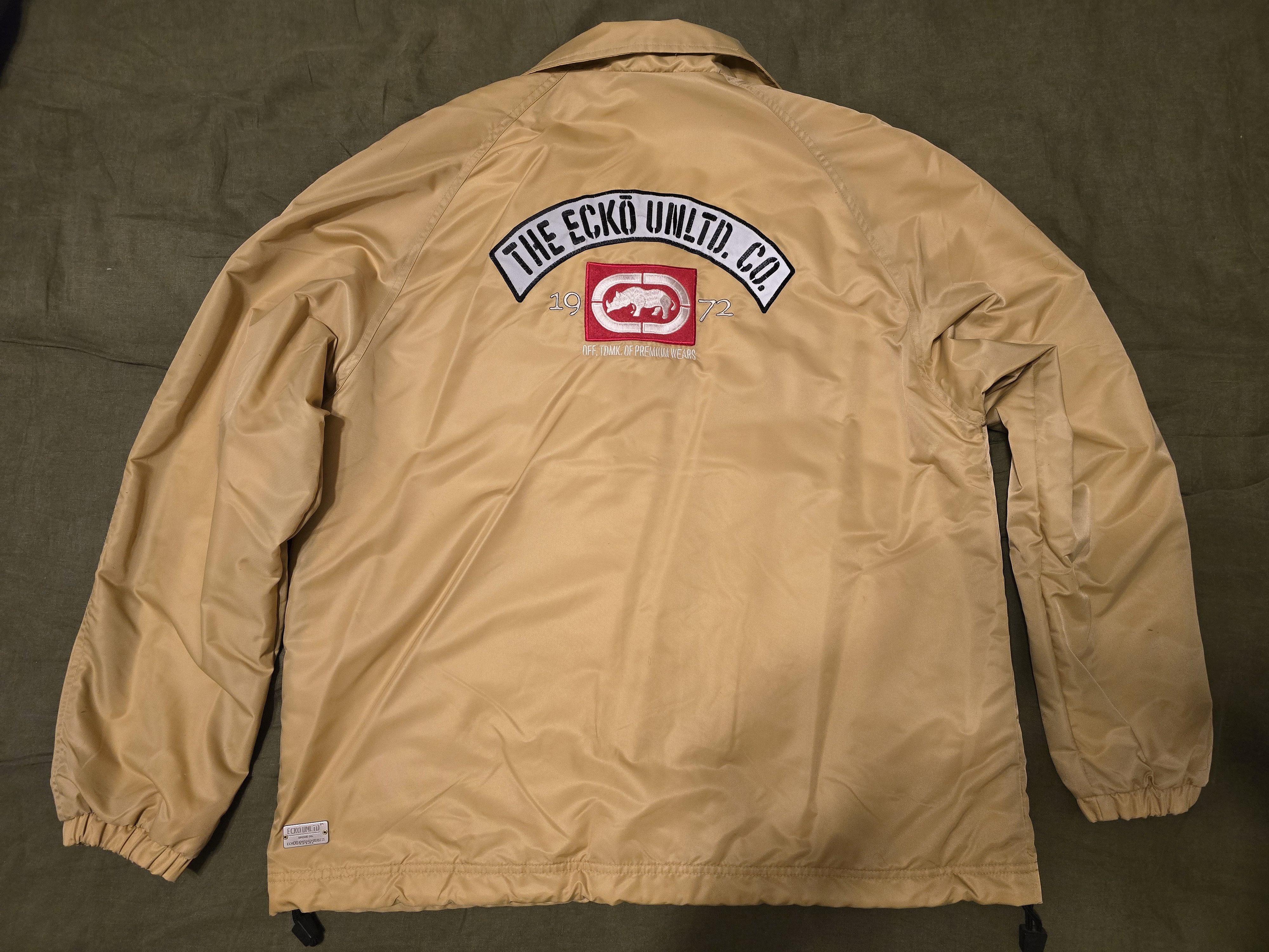 Ecko Unltd. Vintage 90s Ecko Unltd Gold Coach Jacket Size US L / EU 52-54 / 3 - 2 Thumbnail