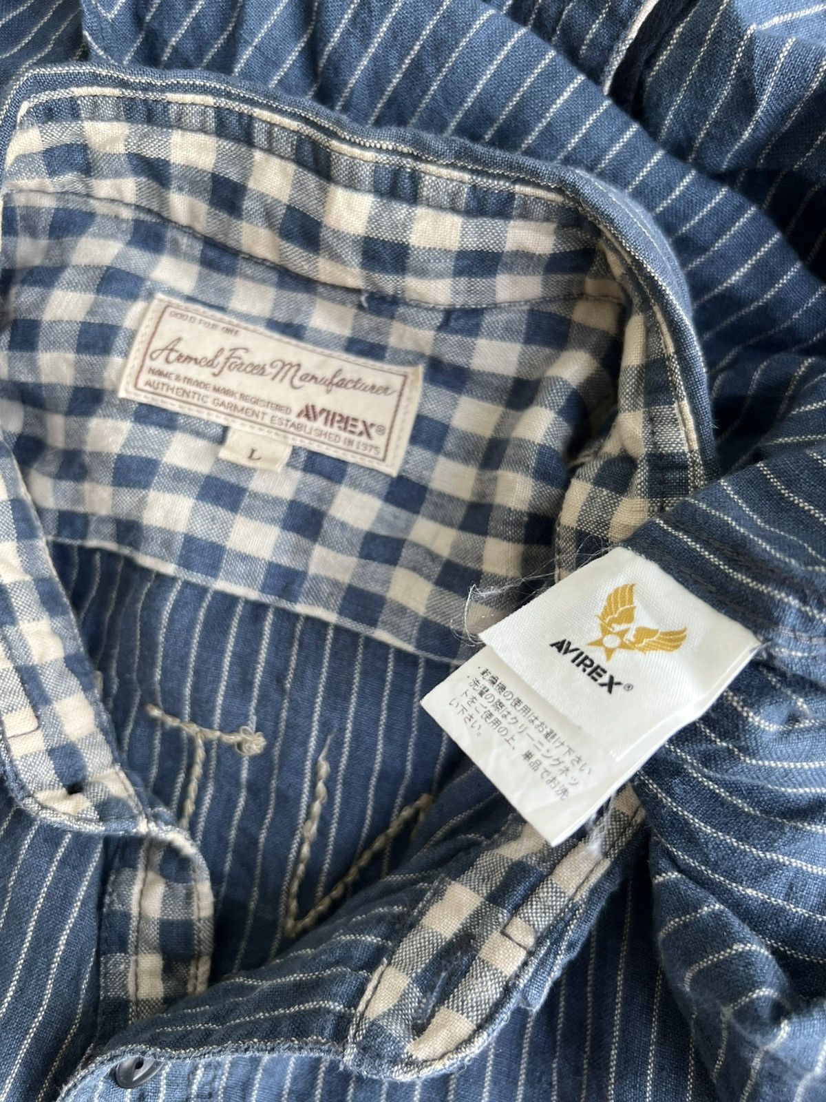 Avirex × Marithe + Francois Girbaud Avirex Wabash Central Railway Caboose Oxford Work Shirt Size US M / EU 48-50 / 2 - 7 Thumbnail