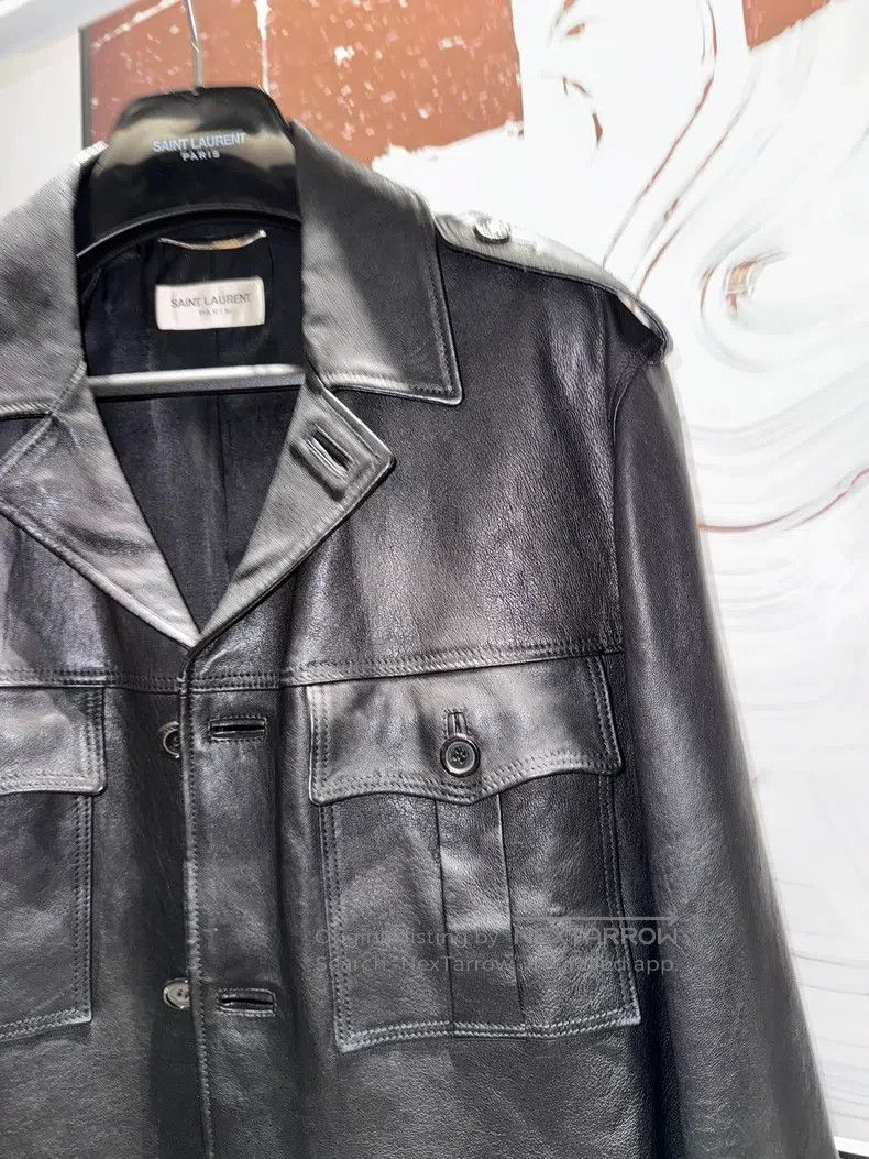 Saint Laurent Paris Saint Laurent Paris Hunting Style Quinn Leather Jacket Size US L / EU 52-54 / 3 - 2 Thumbnail