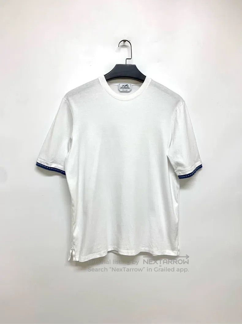 Other Hermes Solid Color Striped Short Sleeve Size L / US 10 / IT 46 - 1 Thumbnail