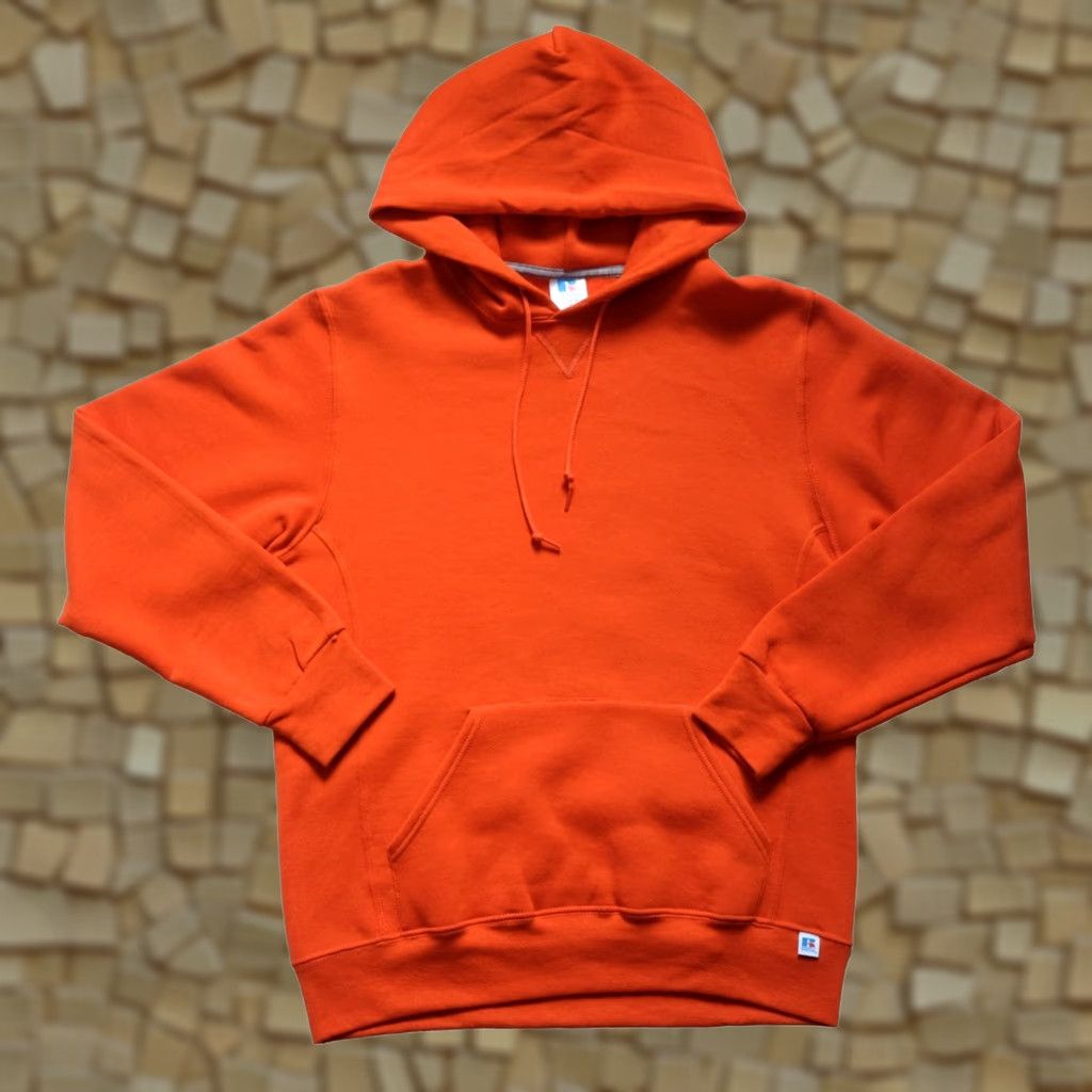 Russell Athletic VINTAGE Russell Athletic Hoodie Mens Size M Orange Retro Sports Pullover Hooded Sweatshirt Sweatshirt Size US M / EU 48-50 / 2 - 1 Thumbnail