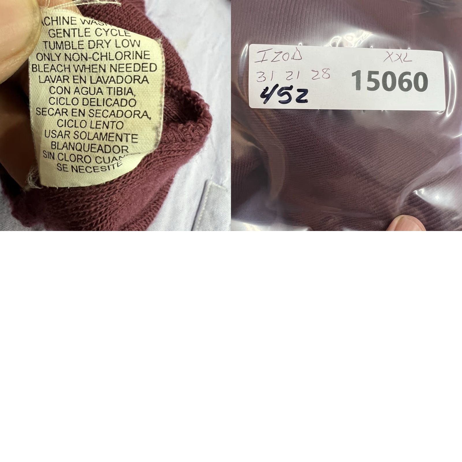 Izod VTG IZOD V-Neck Sweater Mens 2XL Maroon Knit Pullover USA Made Vintage Regular Fit Long Sleeve USA Theme Size US XXL / EU 58 / 5 - 8 Thumbnail