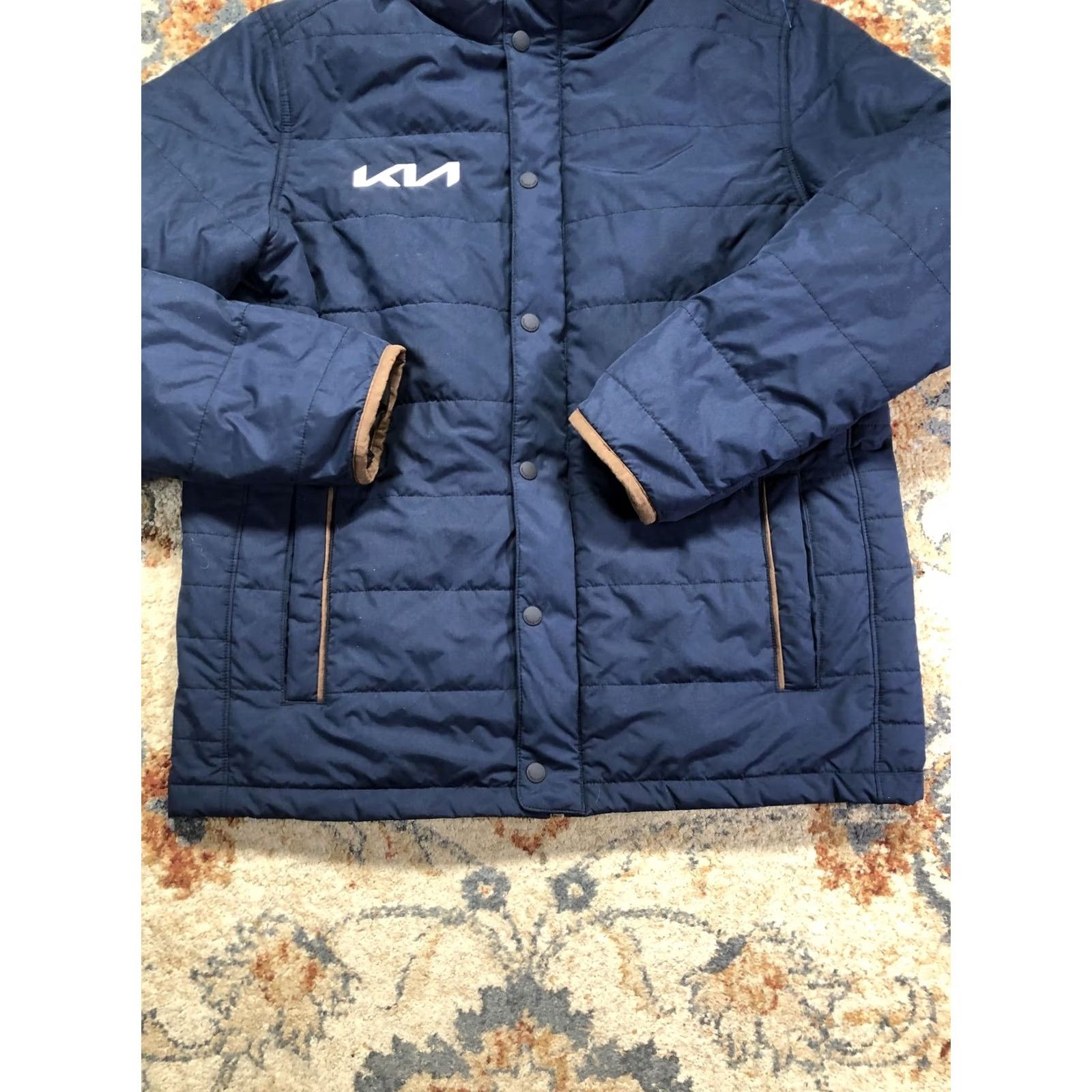 Vineyard Vines Vineyard Vines Jacket Mens L Blue Quilted Full Zip Insulated Lined KIA Logo Size US L / EU 52-54 / 3 - 5 Thumbnail