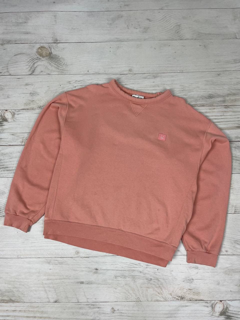 Image of Acne Studios Acne Studio Folke Sweatshirt Mini Logo in Peach, Men's (Size Small)