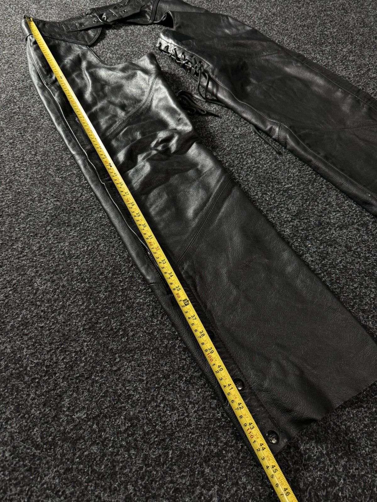 Leather Vintage 90s IXS 1990's Leather Moto Racing pants Chaps Size US 32 / EU 48 - 18 Thumbnail