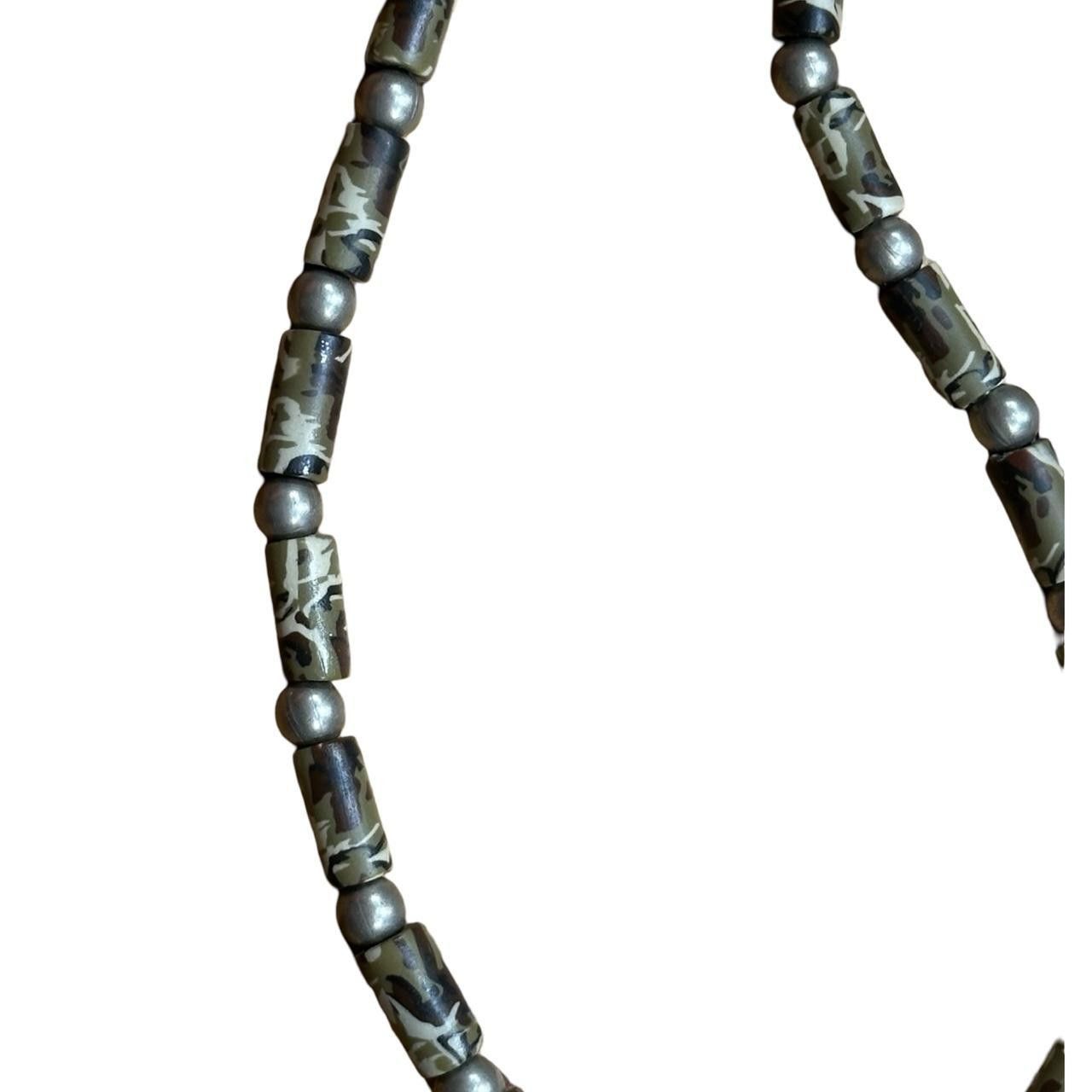 Jewelry Vintage Y2K Silver Camouflage Beaded necklace Size ONE SIZE - 4 Thumbnail