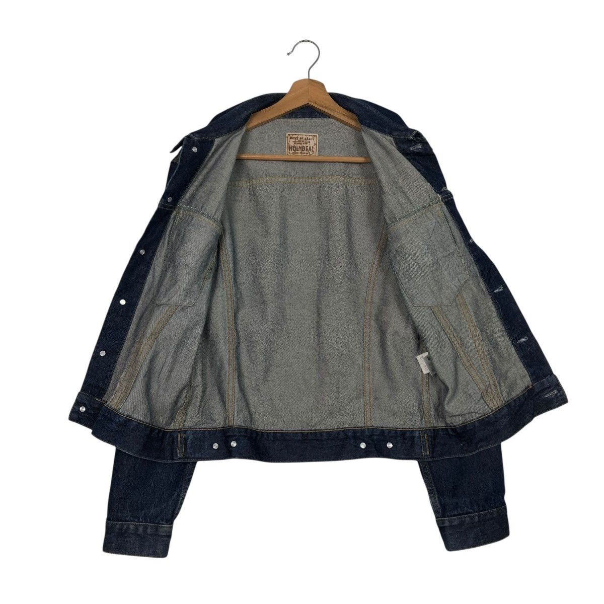 Hysteric Glamour 🔥VINTAGE TRUCKER DENIM JACKET HOLYDEAL CAFE RACER STYLE Size US L / EU 52-54 / 3 - 15 Thumbnail