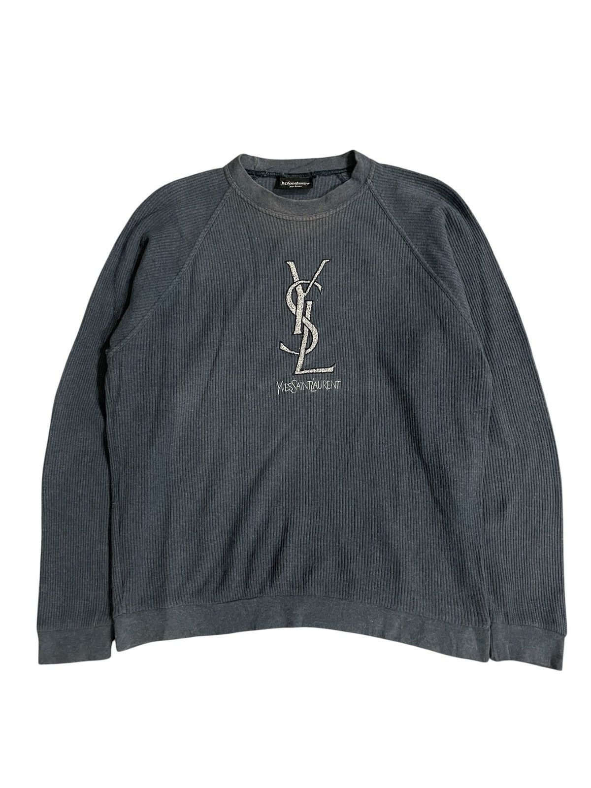 Yves Saint Laurent Yves Saint Laurent Pour Homme Distressed Sweater Size US L / EU 52-54 / 3 - 1 Thumbnail