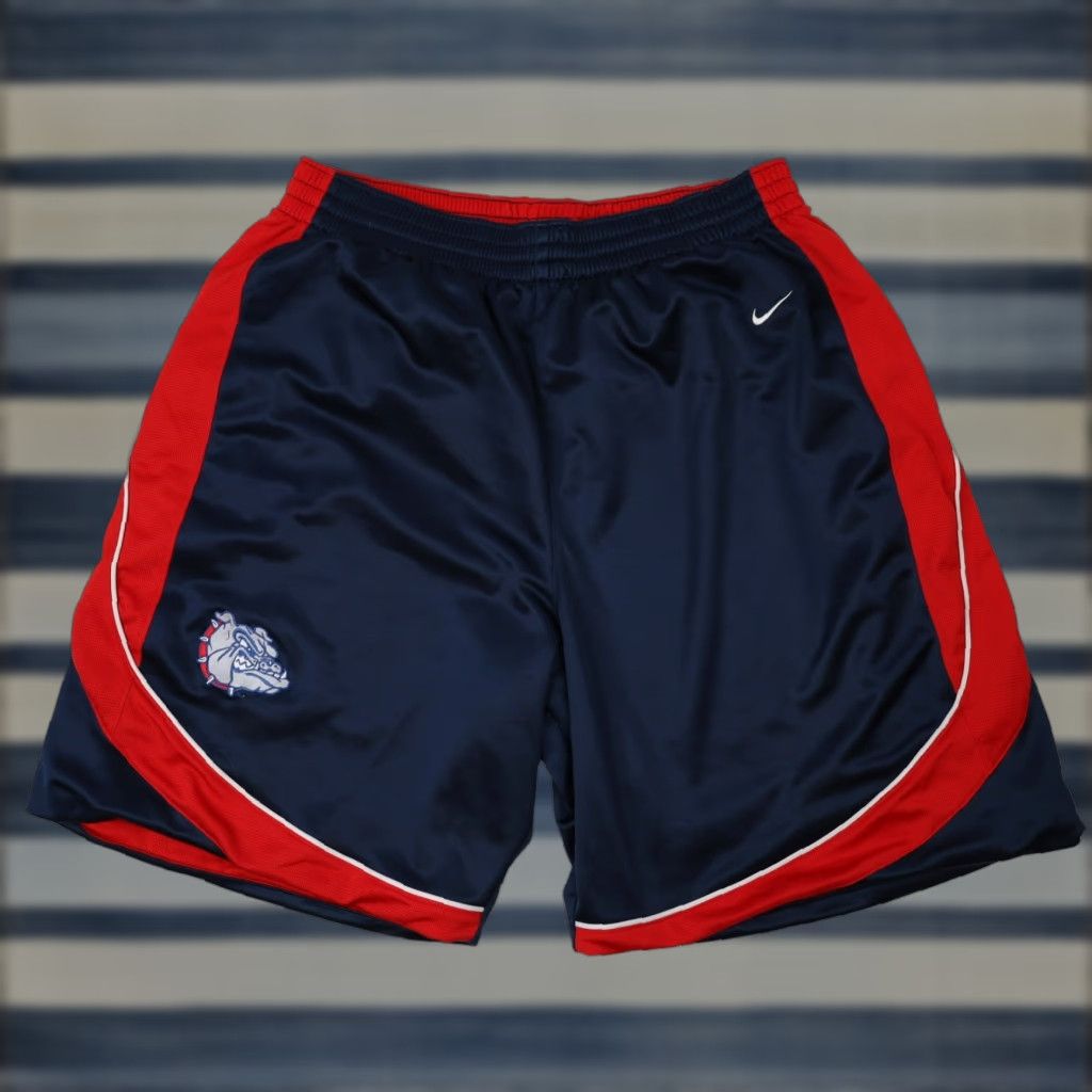 Nike VINTAGE Nike University Gonzaga Dri-fit Basketball Short Mens L Blue Gonzaga 90s 32x21 Size US 33 - 1 Thumbnail