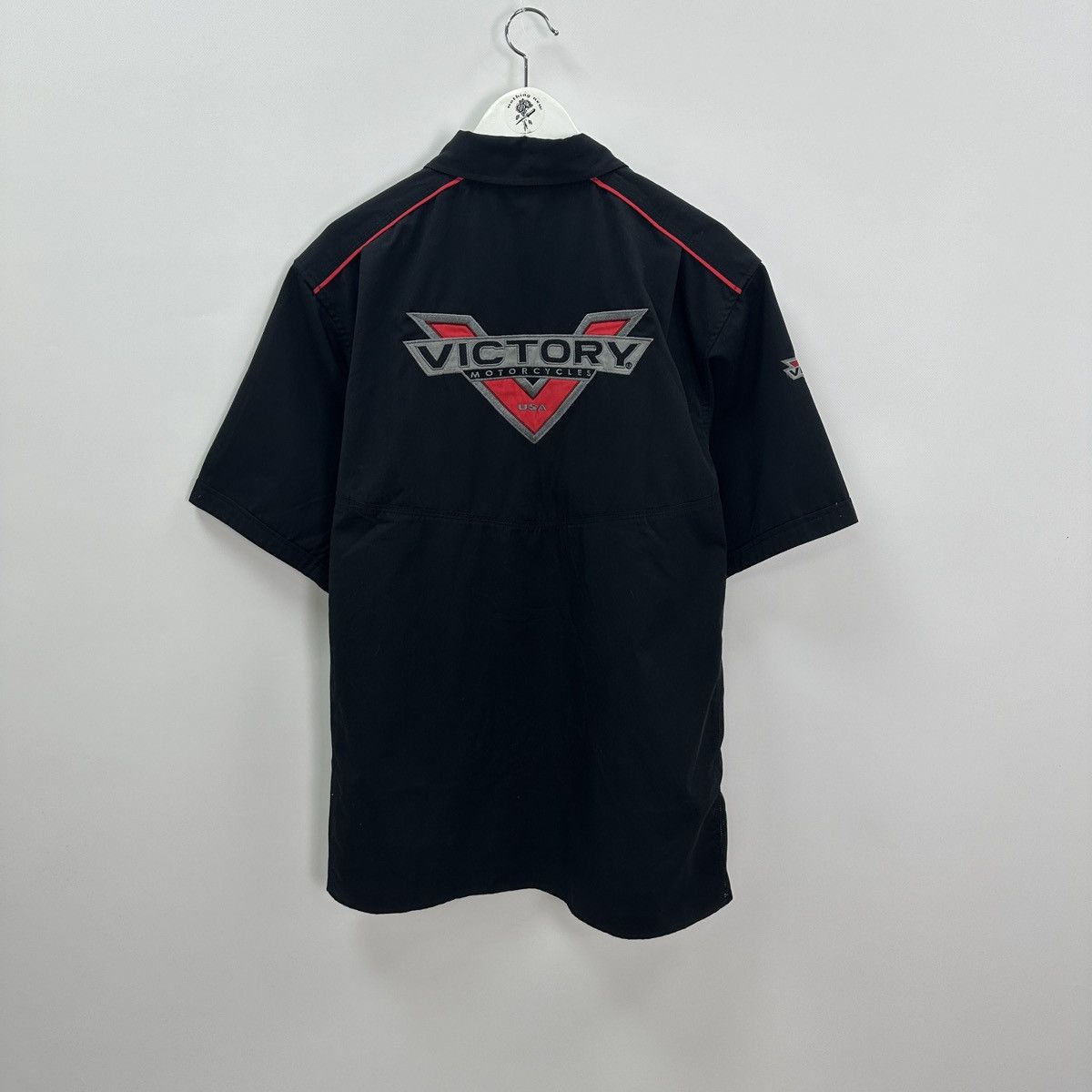 Vintage Vintage 00s Victory Motorcycle USA shirt button y2k hype og Size US L / EU 52-54 / 3 - 2 Thumbnail