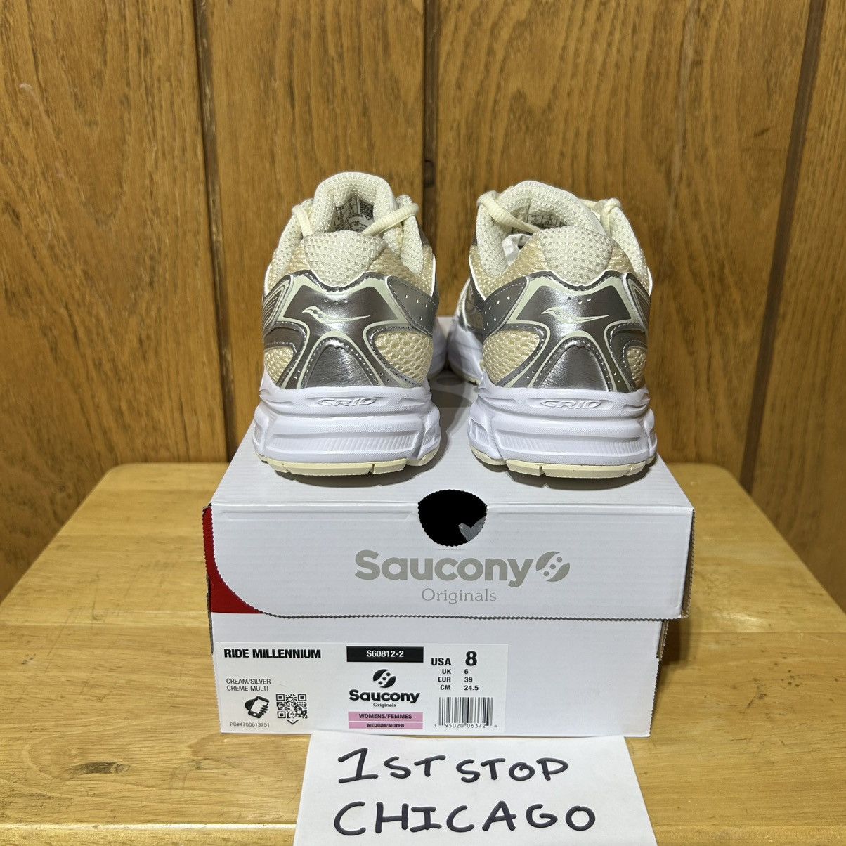 Saucony Saucony Ride Millennium Cream Silver Trainer S608122 8 NEW Size US 8 / IT 38 - 4 Thumbnail