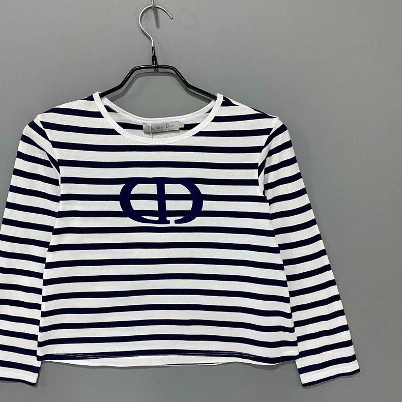 Dior Dior Striped Long Sleeve Top-2505 Size M / US 6-8 / IT 42-44 - 2 Thumbnail