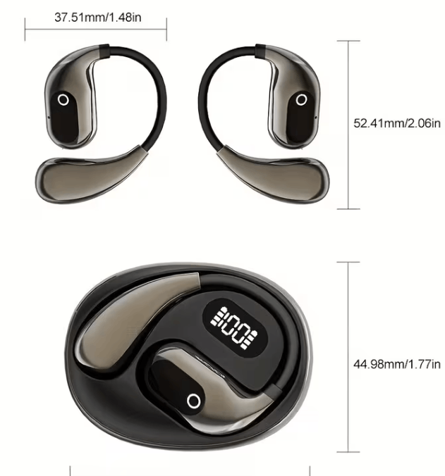 Other VTrans AI Earphone Wireless Ear-hook Earbuds with Charging C Size ONE SIZE - 2 Thumbnail
