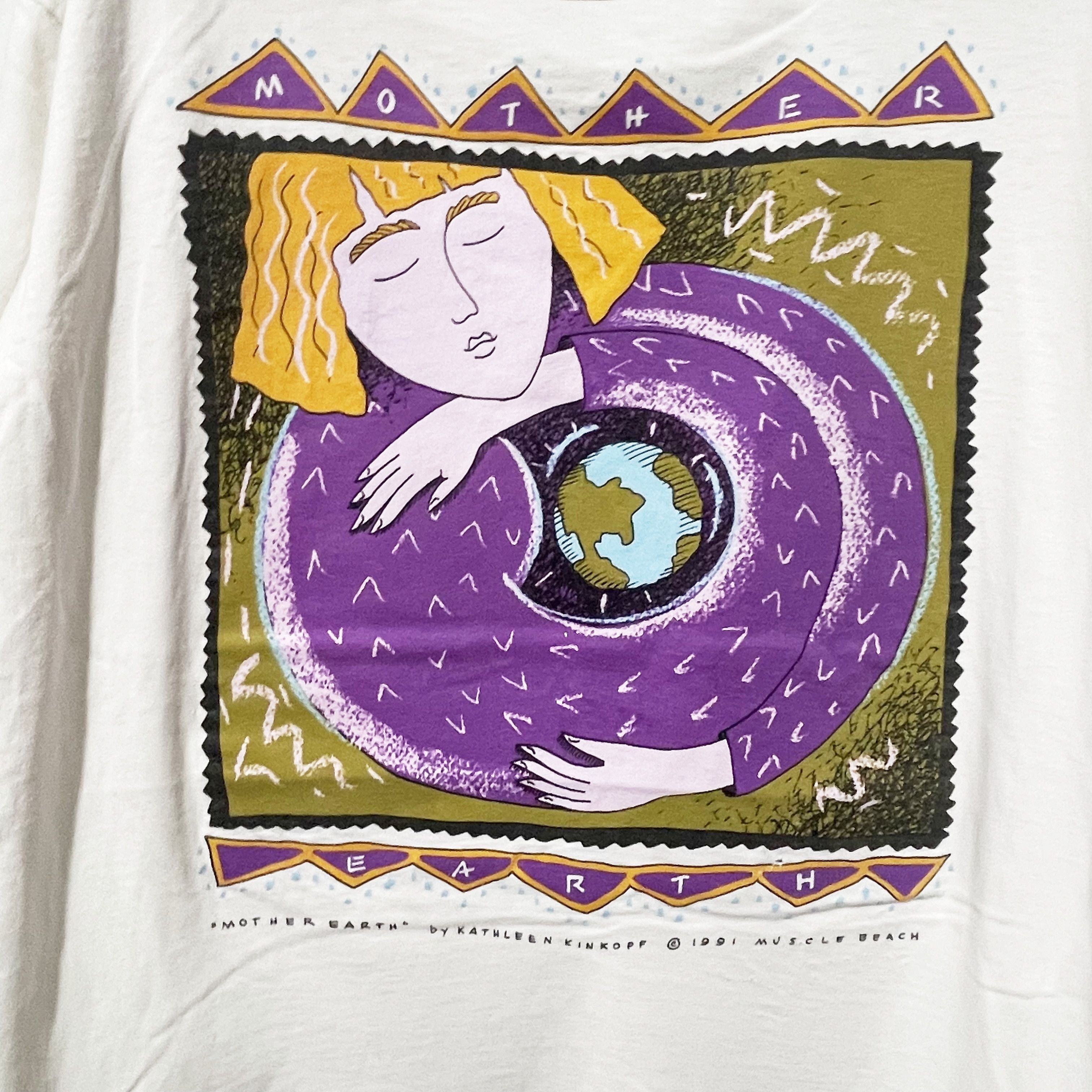 Vintage Vintage 1991 “Mother Earth” Environmental T-Shirt Size US M / EU 48-50 / 2 - 2 Thumbnail