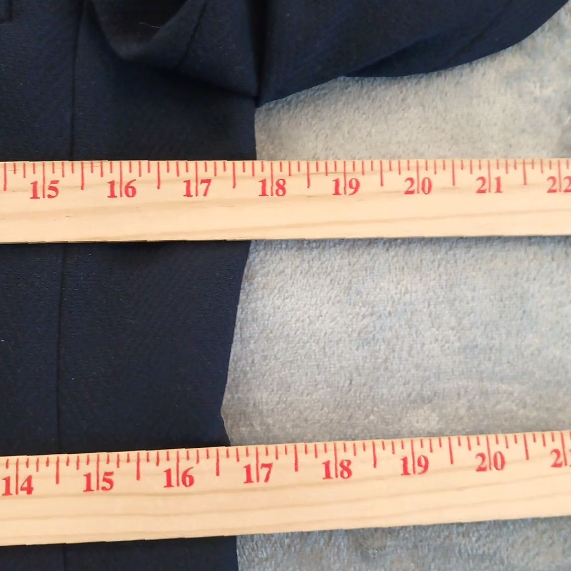 Kasper Kasper Blazer Womens Blazer Blue Herringbone Five-Button Kasper Jacket 100% Polyester Regular Size 4 Womens Blue Size S / US 4 / IT 40 - 6 Thumbnail