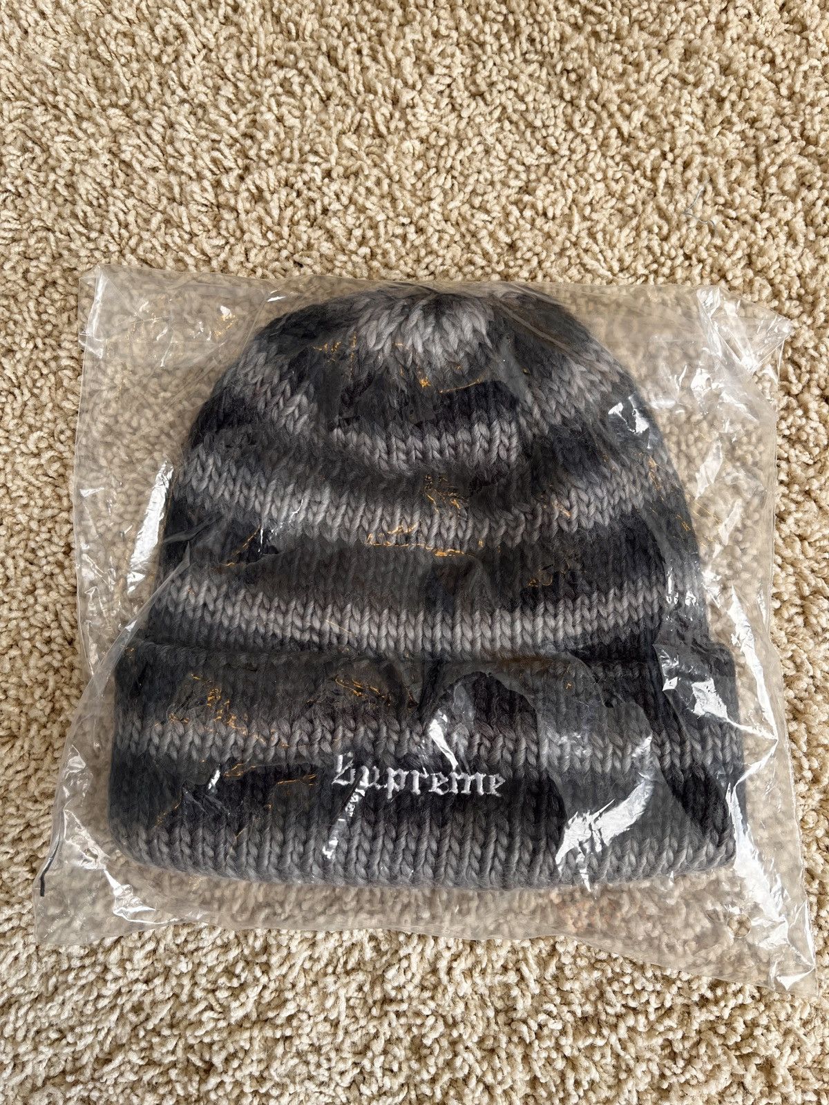 Supreme Supreme loose stripe beanie | Grailed