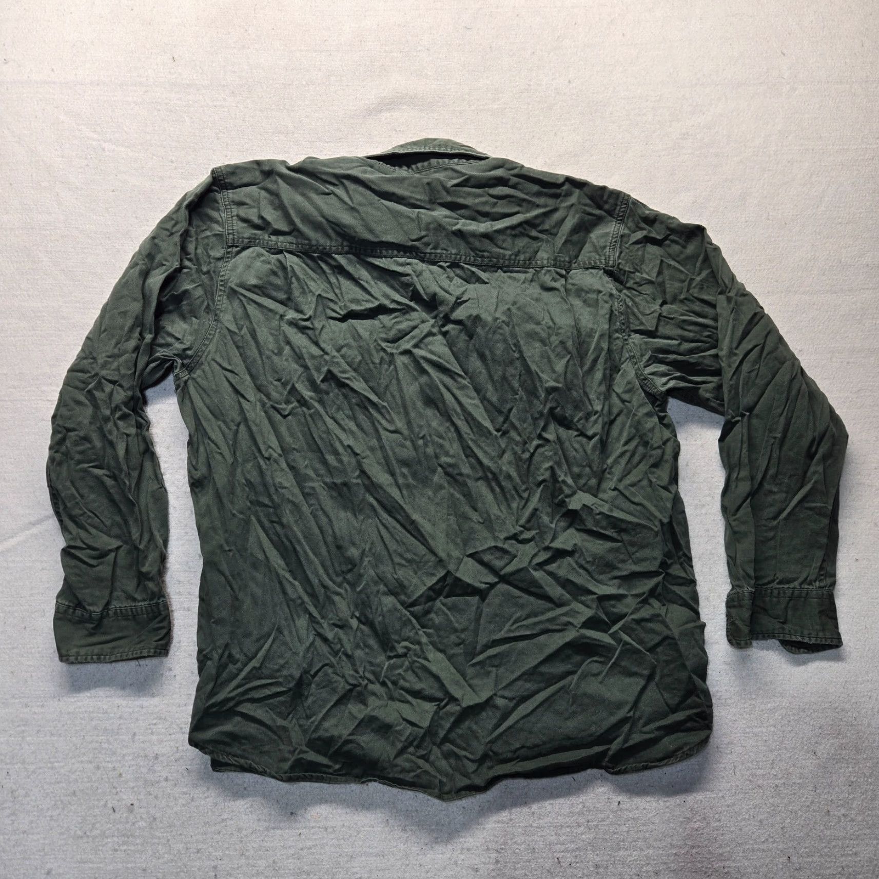 Faded Glory Faded Glory Shirt Denim Button-Up Green XL Mens Collared Long Sleeve Shirt Size US XL / EU 56 / 4 - 7 Thumbnail
