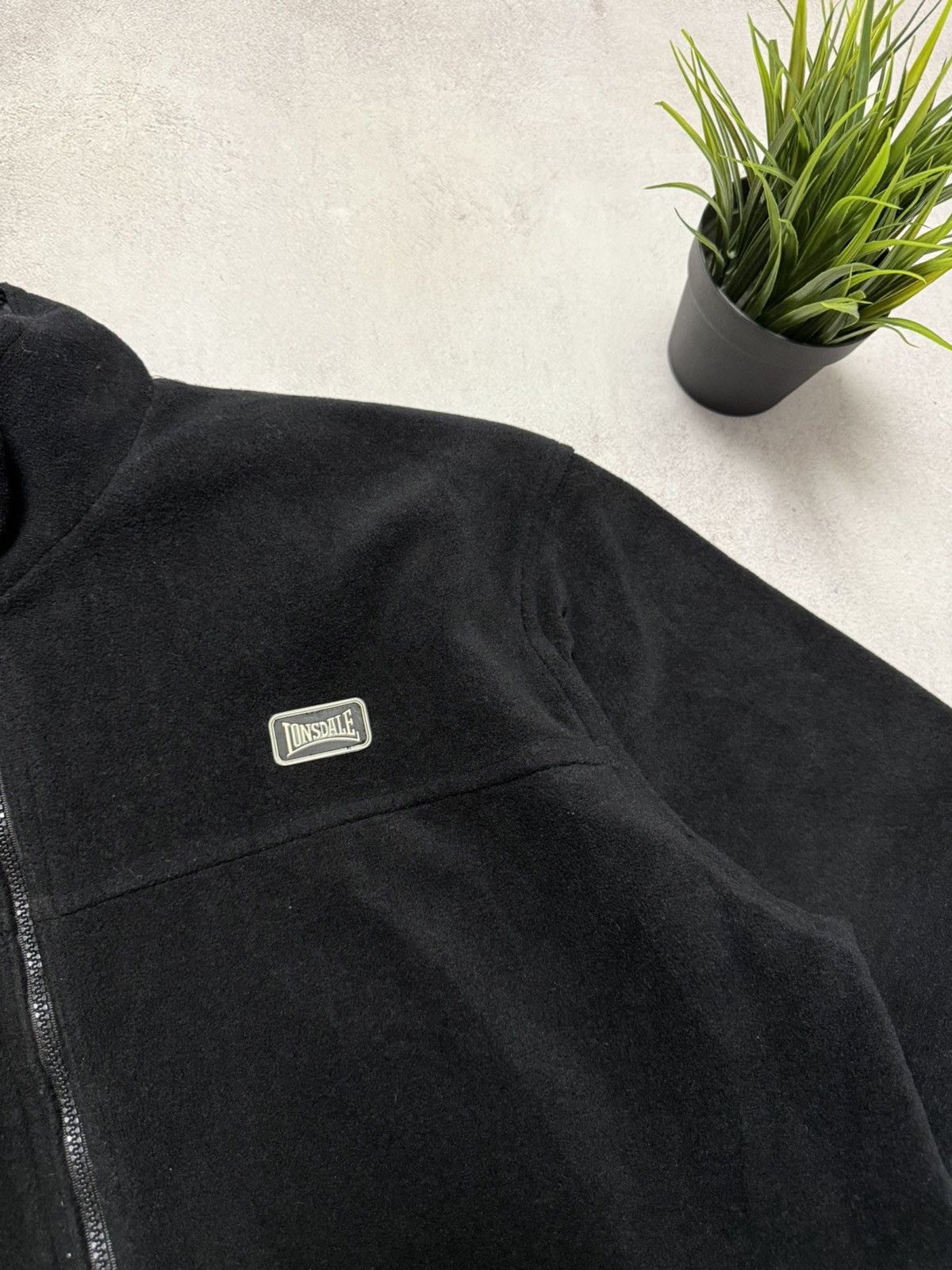 Lonsdale × Vintage Vintage Lonsdale Jacket Nylon / Fleece Black Baggy Mens 90s Size US XXL / EU 58 / 5 - 6 Thumbnail