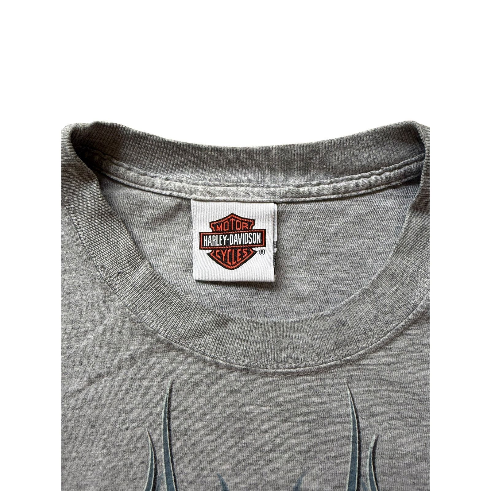 Harley Davidson Vintage Harley Davidson Light Blue Flame Long Sleeve Size US L / EU 52-54 / 3 - 4 Thumbnail