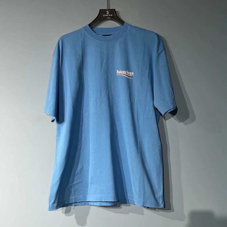 Balenciaga Balenciaga Balenciaga Logo T-Shirt with Blue Design-2506 Size US M / EU 48-50 / 2 - 1 Thumbnail