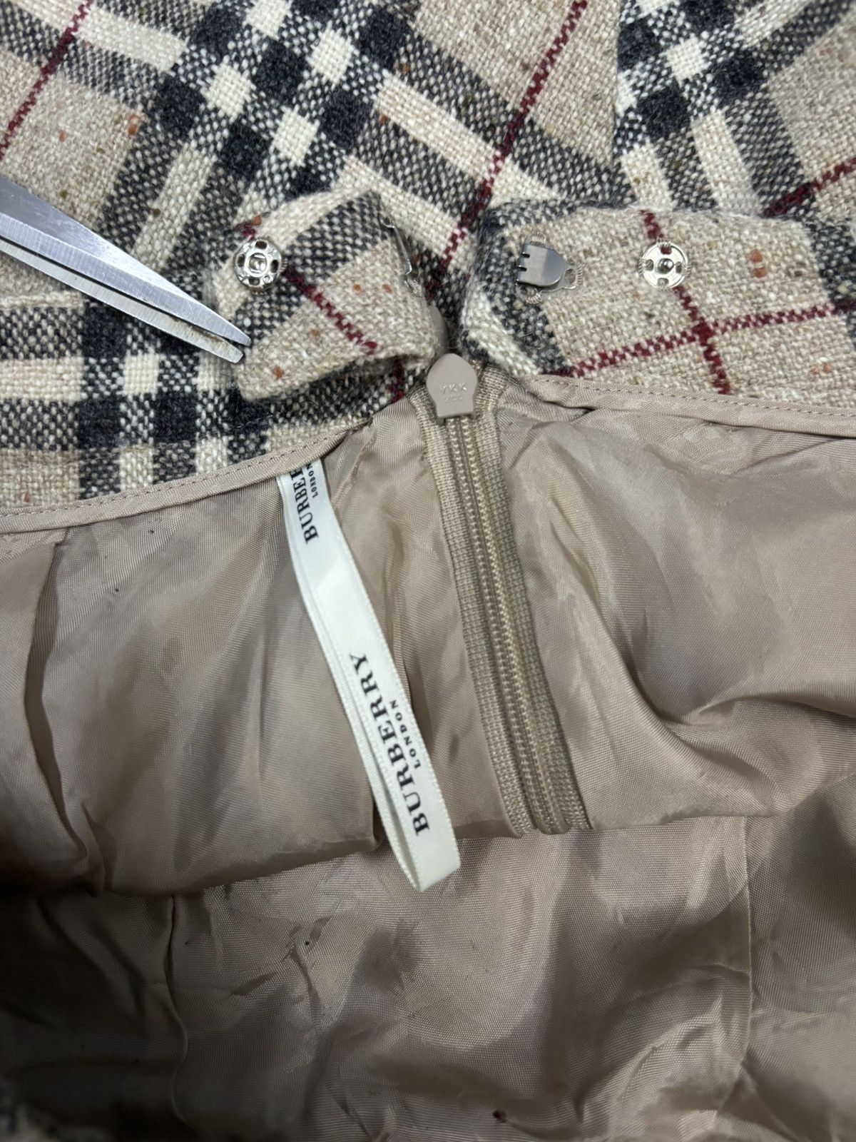 Burberry Vintage Burberry London Nova Check Wool Blend Midi Skirt Size 29" - 13 Thumbnail
