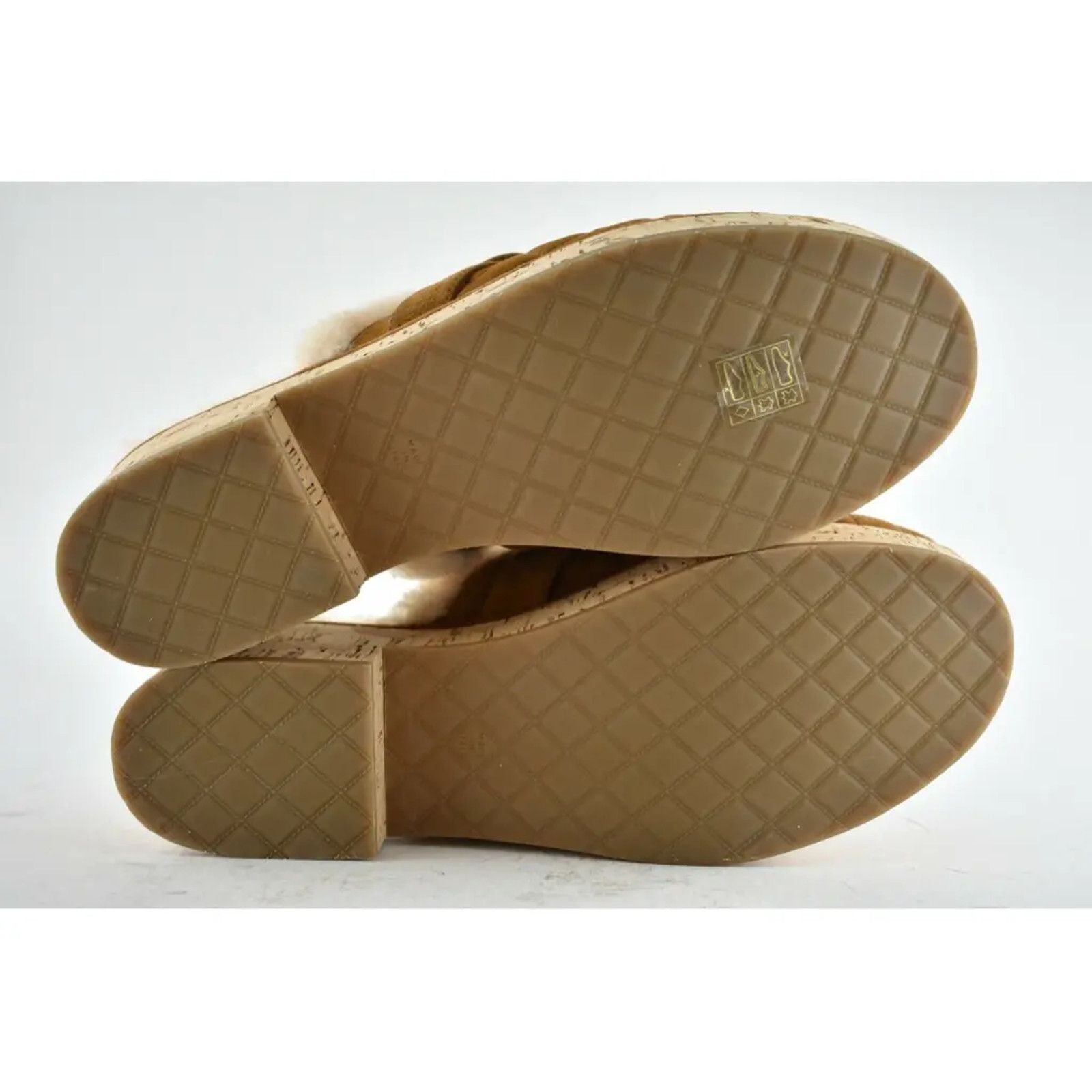 Chanel 21B Suede Turnlock CC Shearling Fur Mule Flat Clog Loafer 38 Size US 8 / IT 38 - 11 Thumbnail