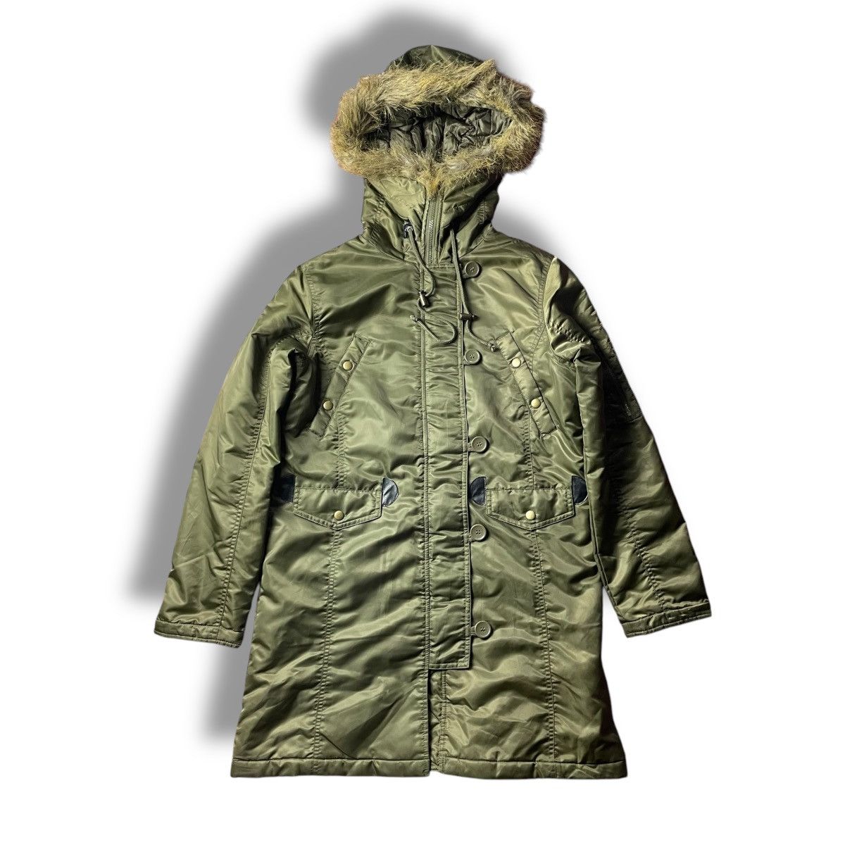 If Six Was Nine × Japanese Brand × Le Grande Bleu (L.G.B.) 🇯🇵 LAKLSH GIRL MULTIPOCKET FUR HOODIE JACKET Size M / US 6-8 / IT 42-44 - 1 Thumbnail