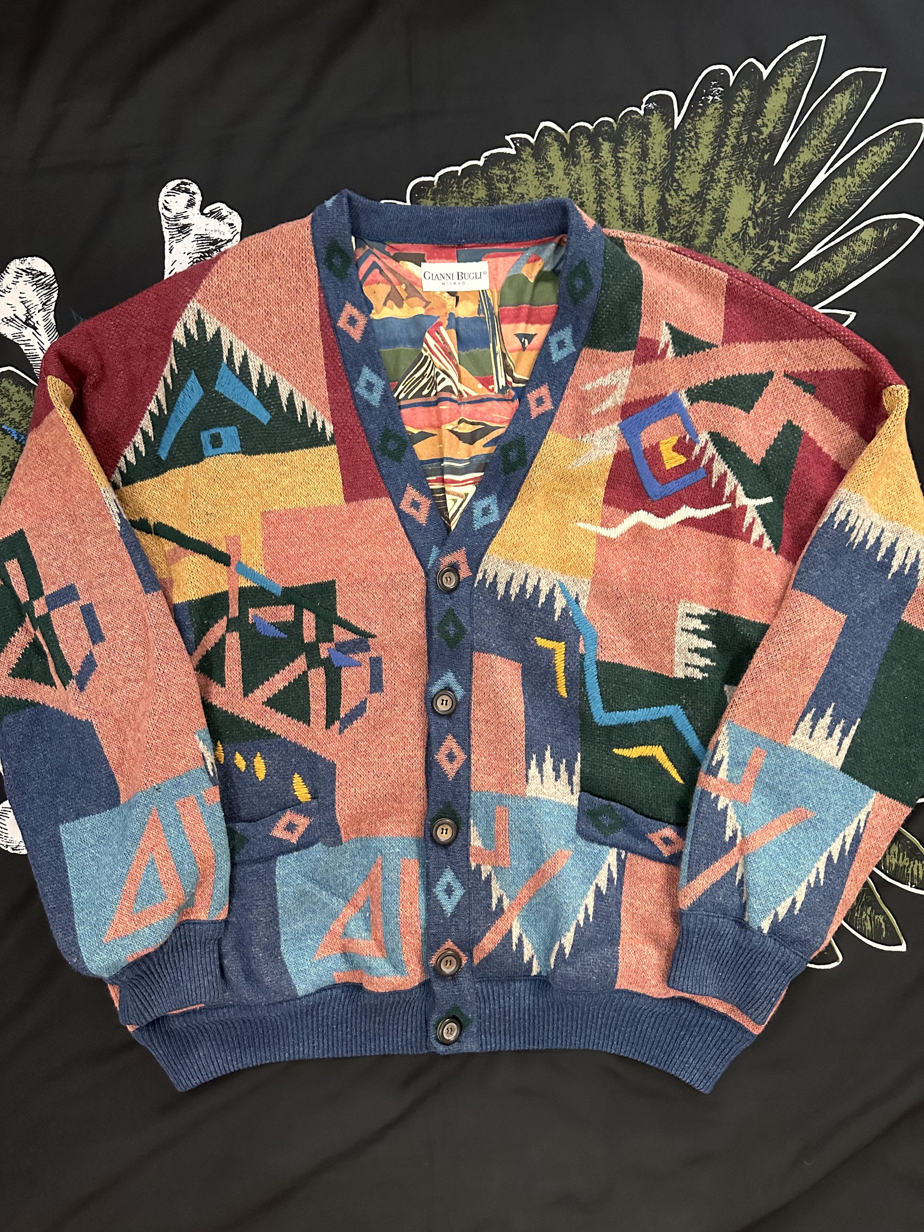 image of Vintage Gianni Bugli Cardigan, Men's (Size Large)
