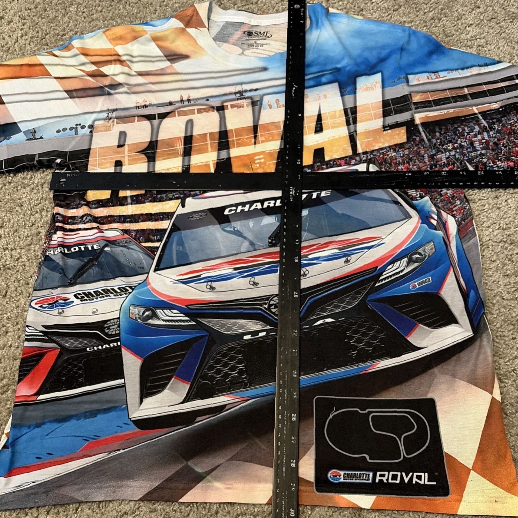 NASCAR NASCAR Charlotte Motor Speedway Roval 2019 All Over Print T-Shirt XL Men Multicolor Size US XL / EU 56 / 4 - 6 Thumbnail
