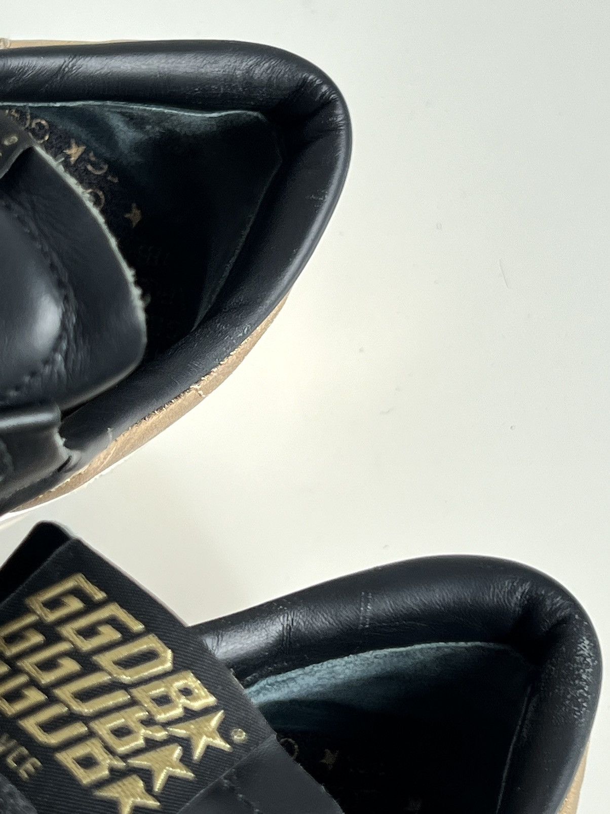 Golden Goose Golden Goose Stardan Black Leather/Mesh Gold Sneakers Size US 8 / IT 38 - 12 Thumbnail