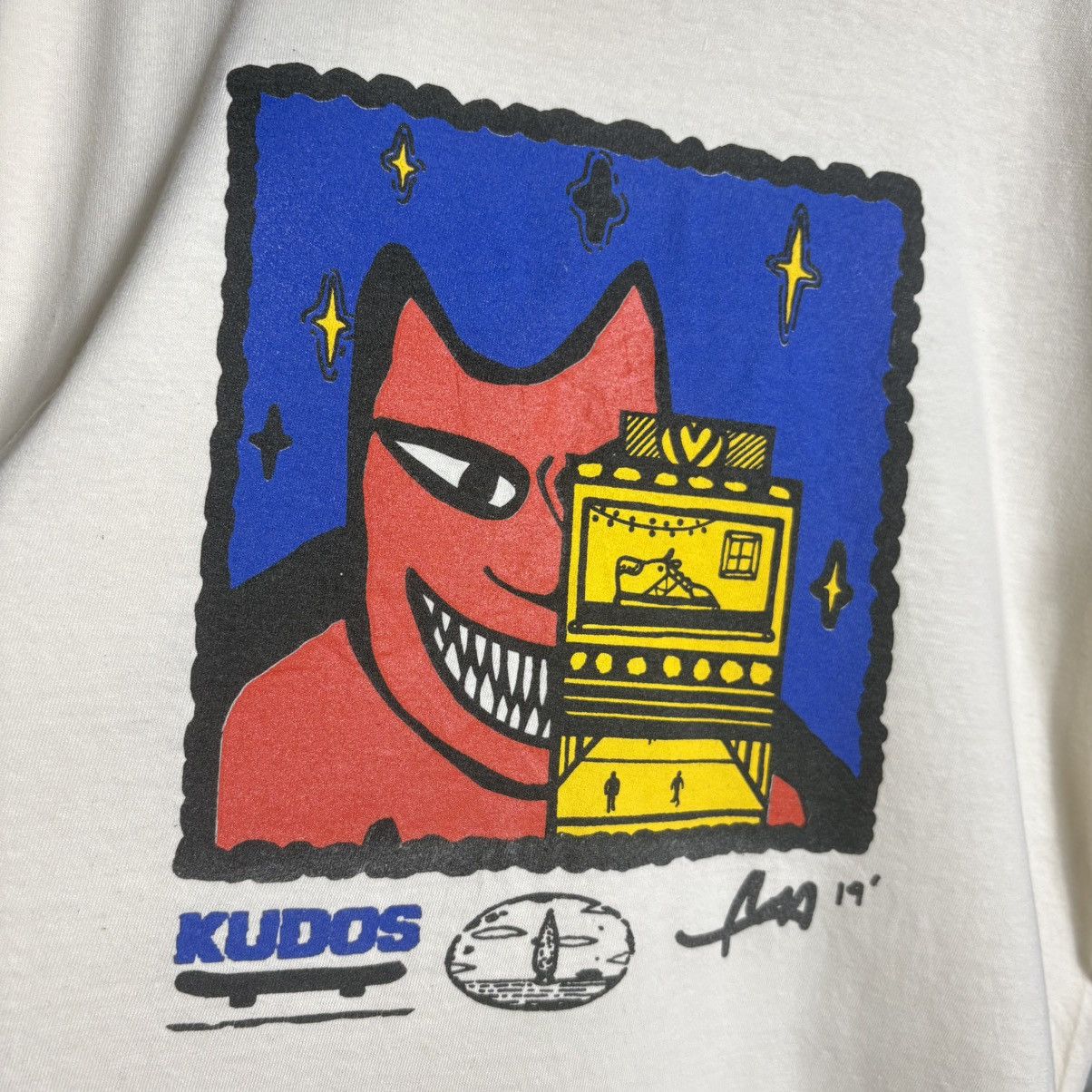 Vintage KUDOS Skateboards T-Shirt / Satan Size US L / EU 52-54 / 3 - 2 Thumbnail
