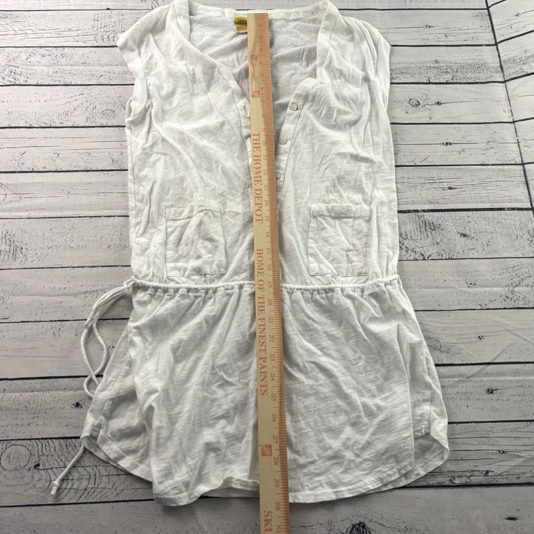 Vintage Ben & Lucia Short Sleeve Button-Up Cotton Cover Up Top Women's Small White Size S / US 4 / IT 40 - 2 Thumbnail