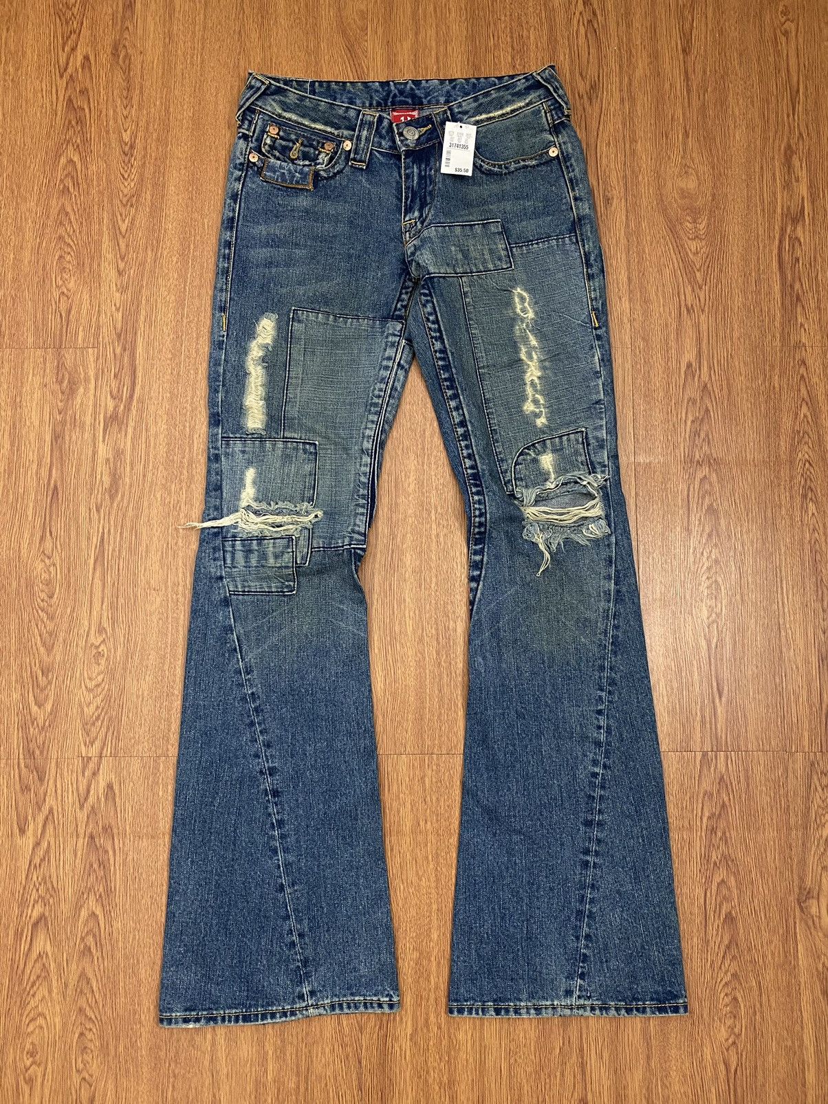 True Religion × Vintage True Religion patchwork jeans Size 30" / US 8 / IT 44 - 1 Thumbnail