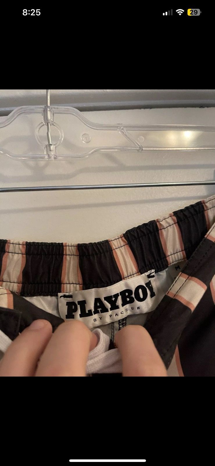 Playboy Playboy By PacSun M Striped Drawstring Shorts Size US 30 / EU 46 - 3 Thumbnail